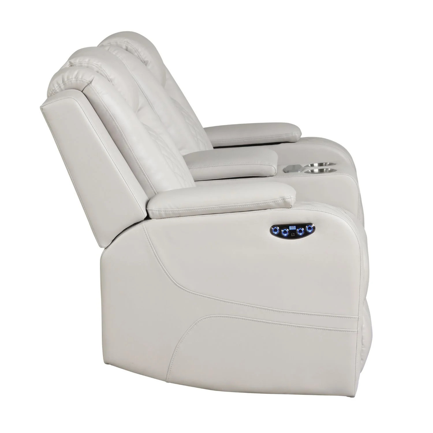 Benz - Power Reclining Loveseat With LED Lighting And Built In USB - Image 15