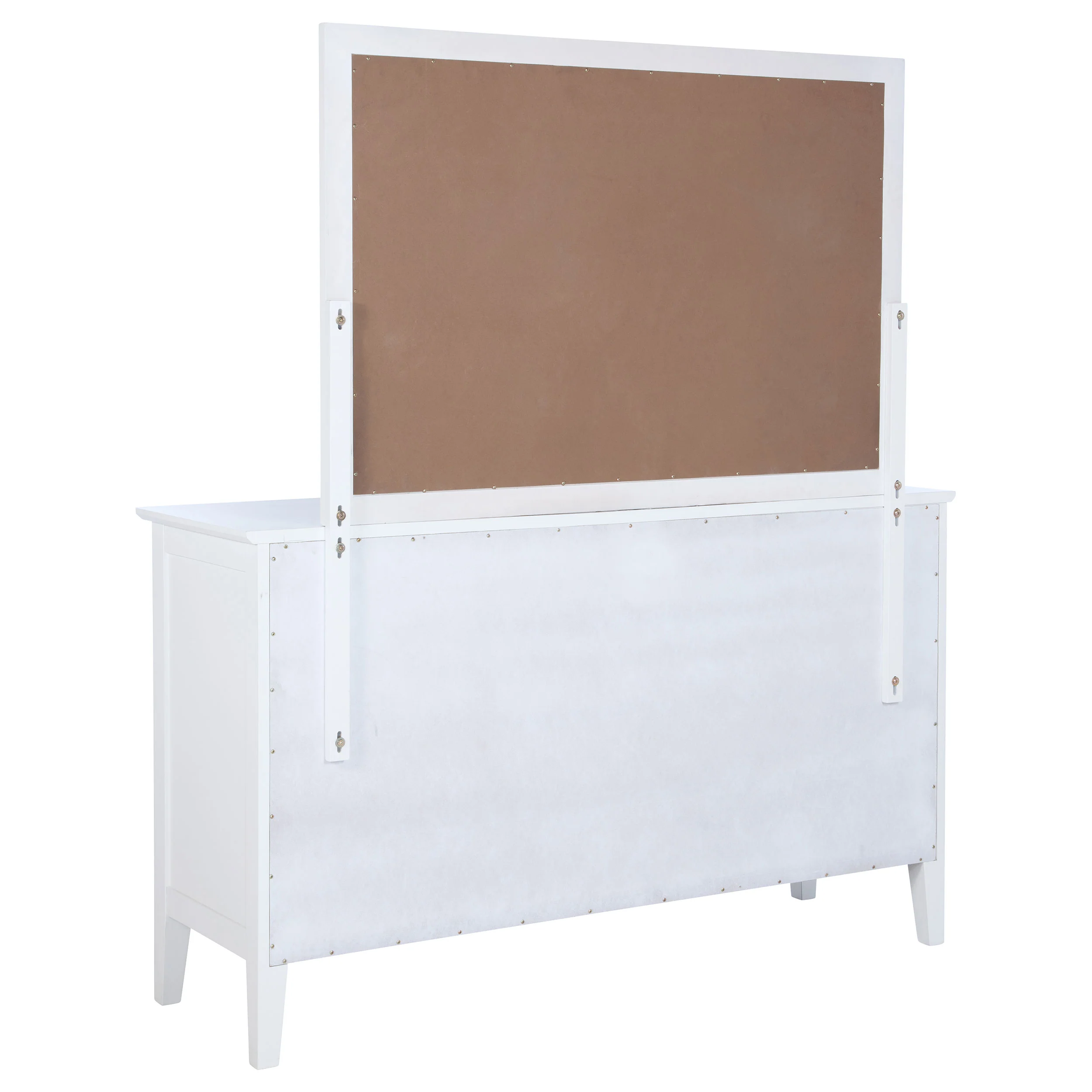 Bexhill 10-Drawer Dresser and Mirror in White - Image 7