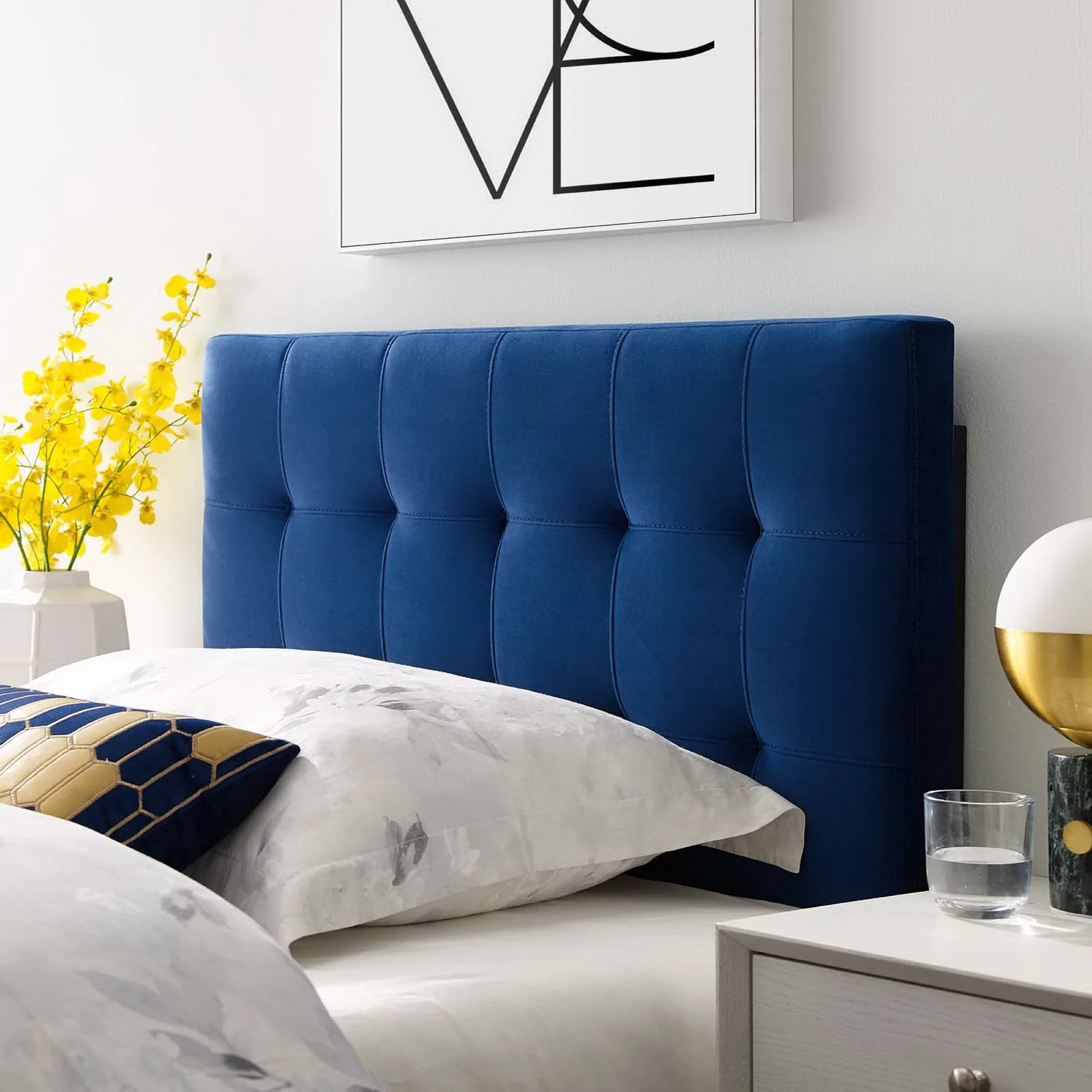 Biscuit Tufted Performance Velvet Headboard - Image 25
