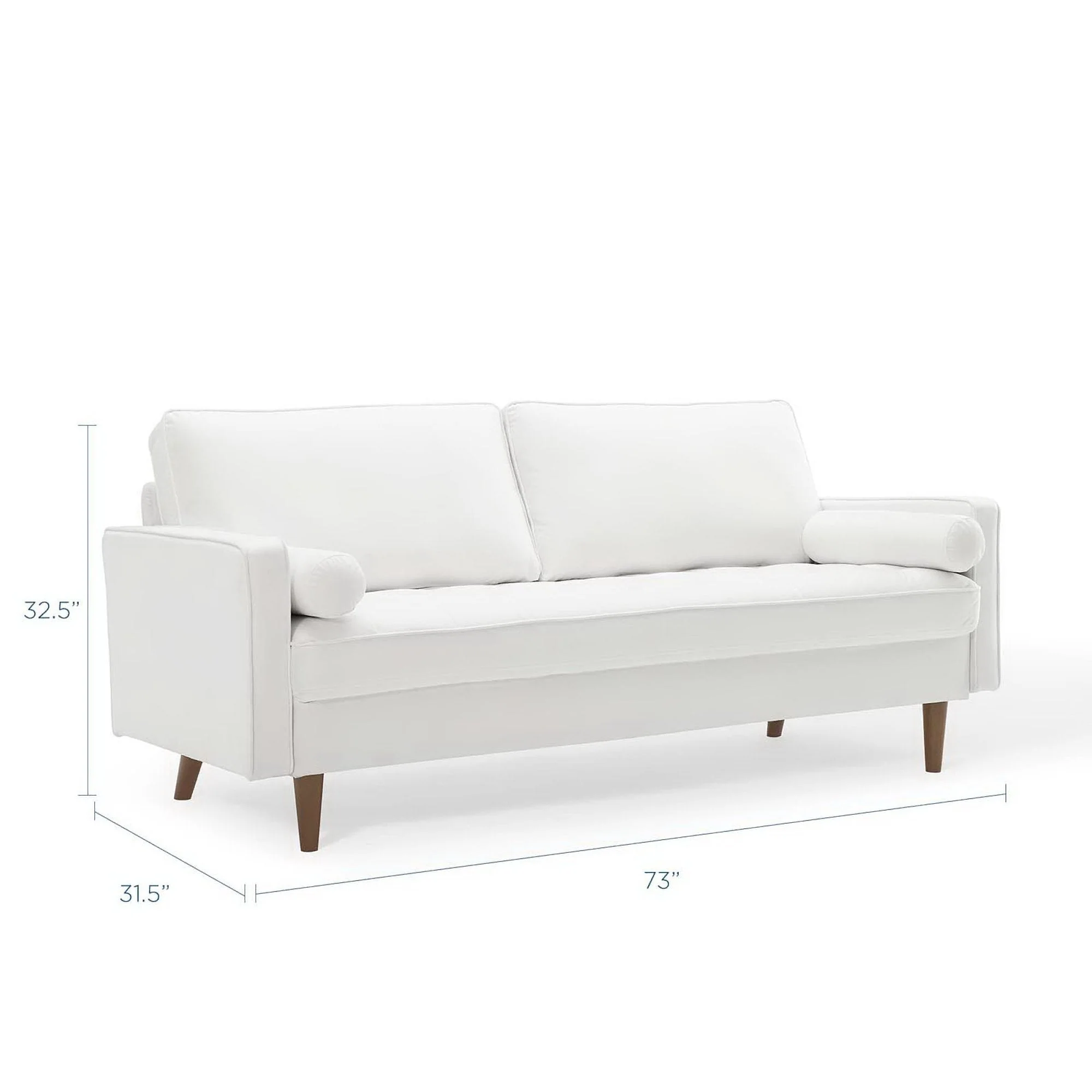 Biscuit Tufted Performance Velvet Sofa with Bolster Pillows - Image 45
