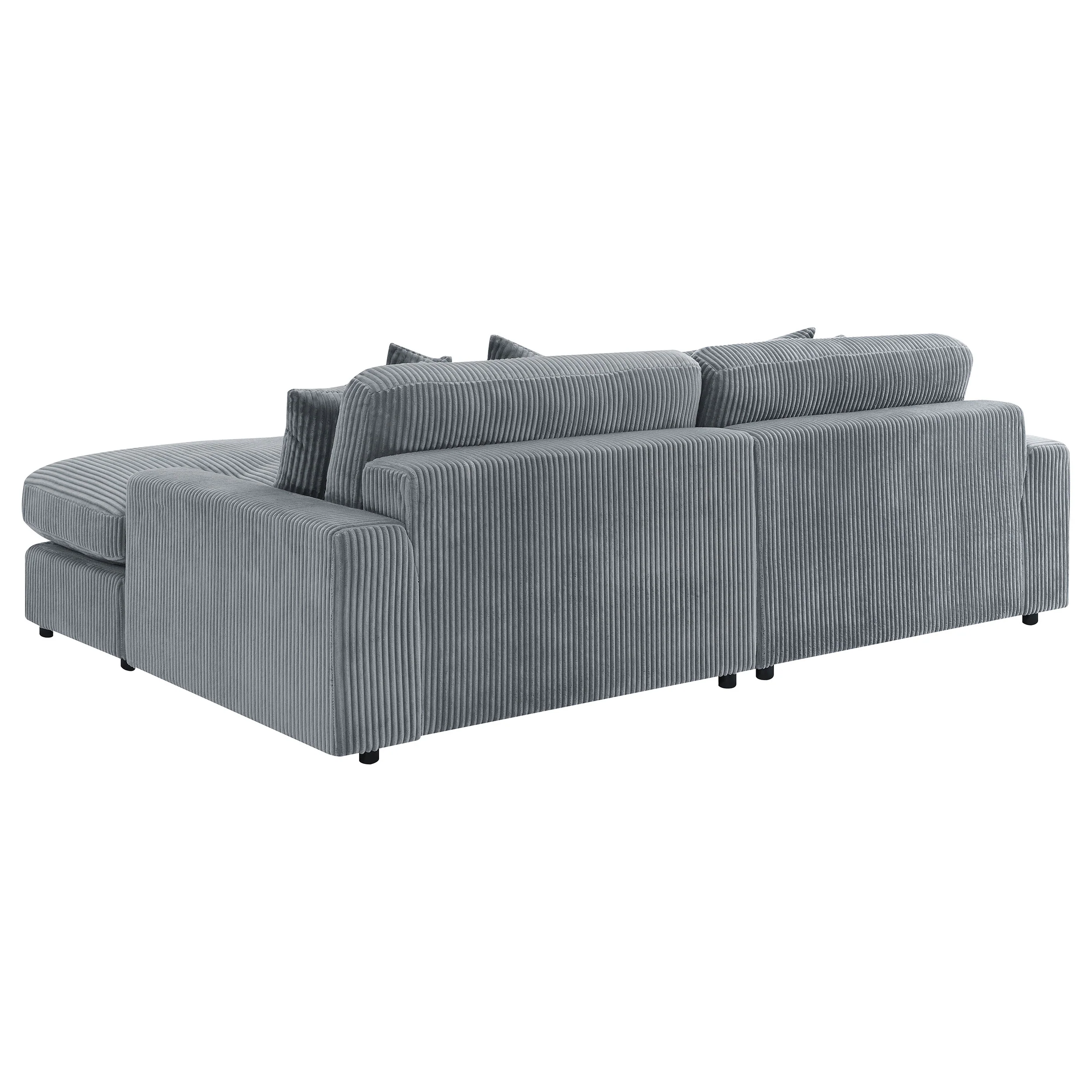Blaine Upholstered Reversible Chaise Sectional Sofa - Fog - Image 9