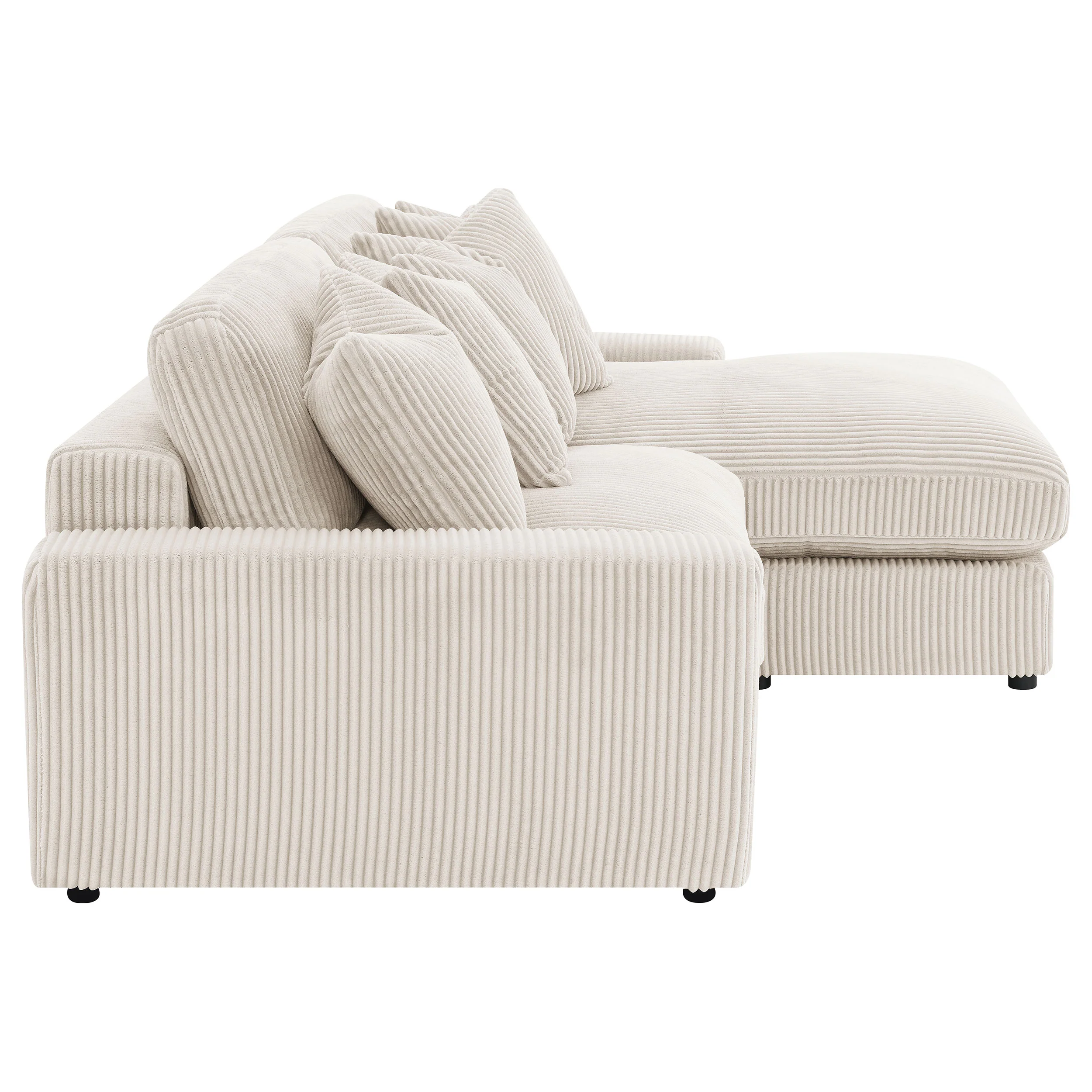 Blaine Upholstered Reversible Chaise Sectional Sofa, Sand - Image 8