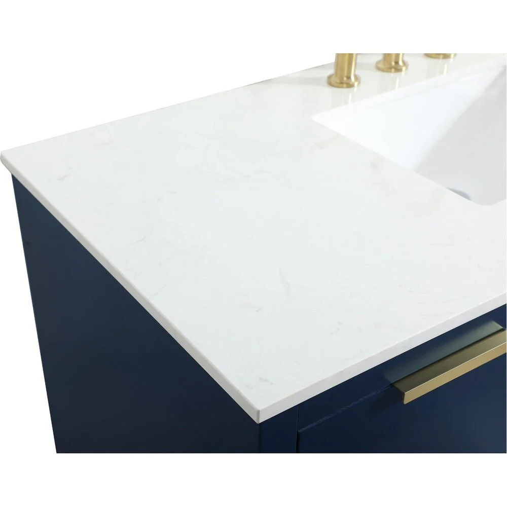 Blake 48 inch Free Standing Single Basin Vanity in Blue - Image 7