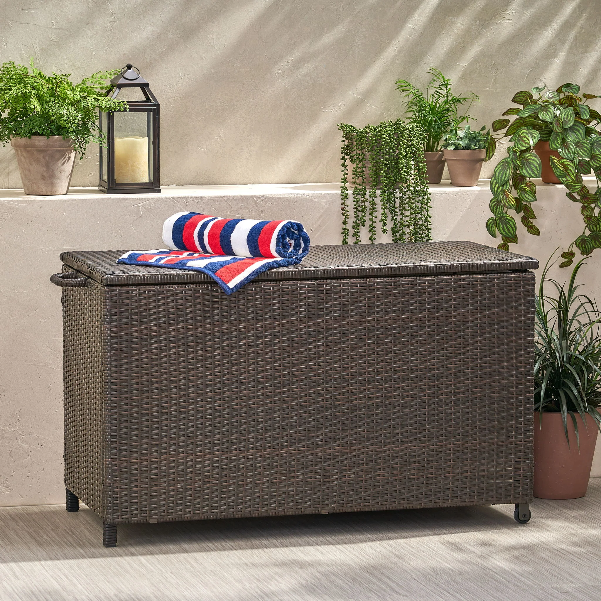 Blake - Wicker Cushion Box - Brown Multi - Image 6