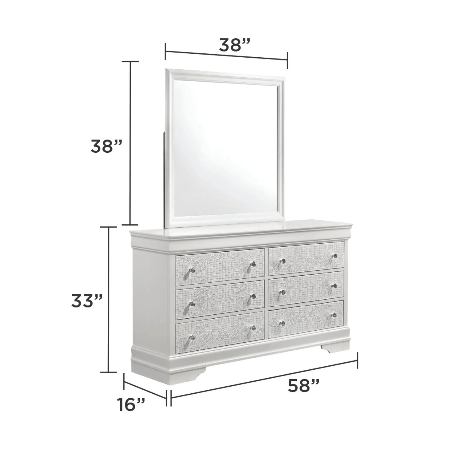 Blaze - Modern 6 Drawer Dresser - Image 6