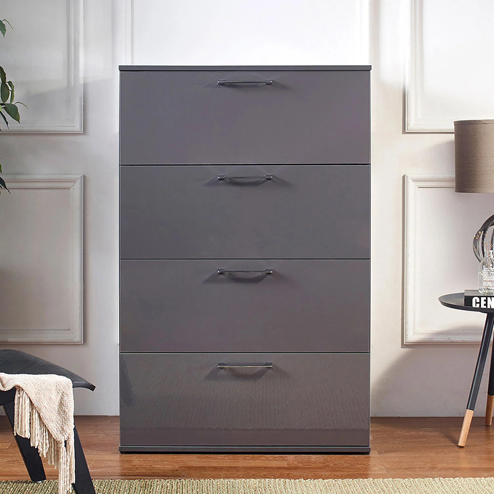 Bliss - Glossy 4 Drawer Jumbo Chest With Extra Deep Storage - Image 16