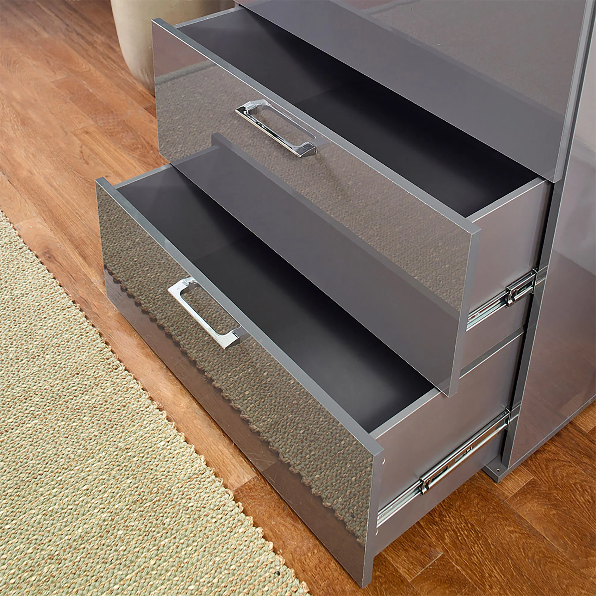 Bliss - Glossy 4 Drawer Jumbo Chest With Extra Deep Storage - Image 3