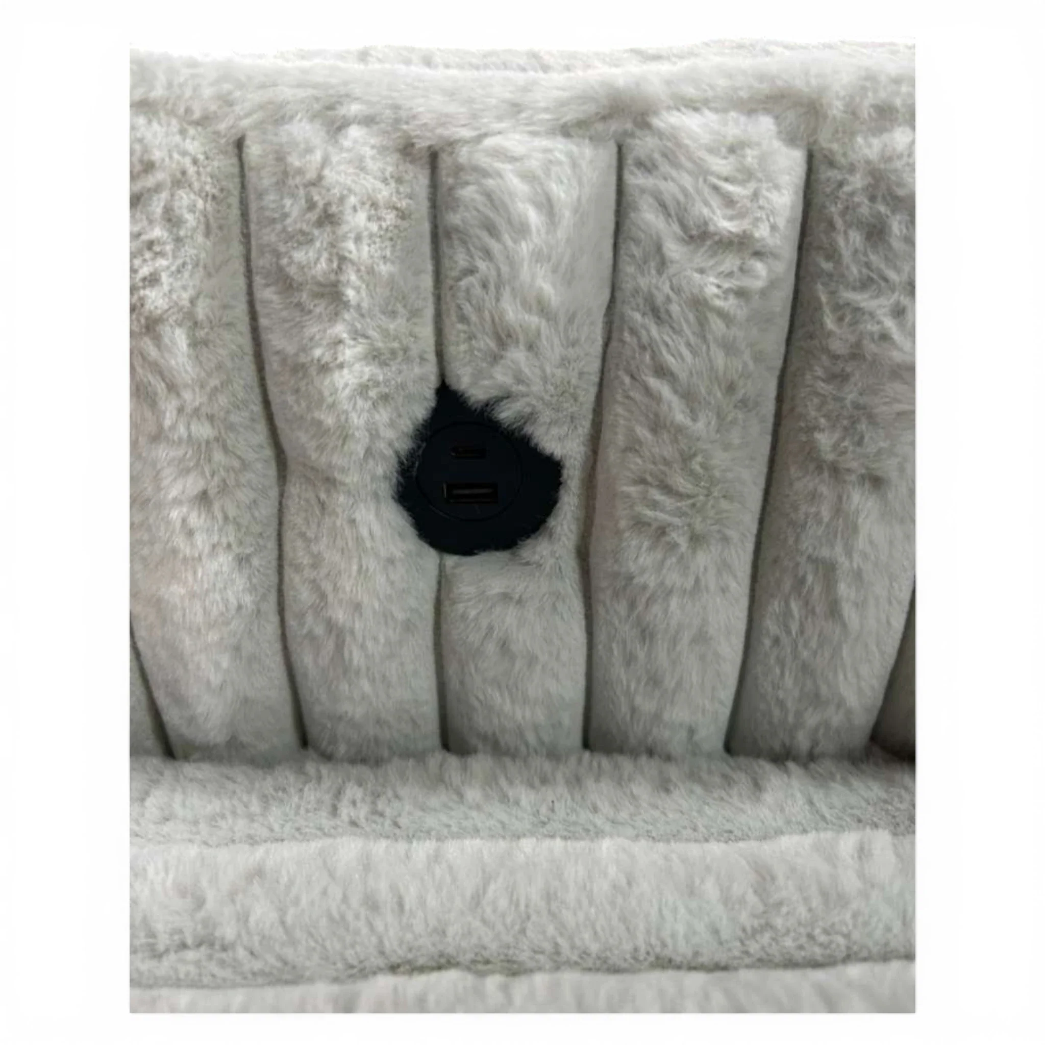 Bliss Small Corduroy Sectional Sleeper with Storage Chaise and USB Charging - Image 5