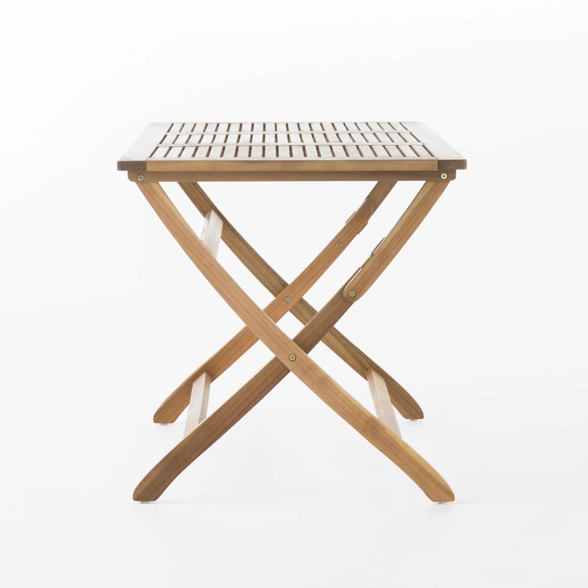 Blissique - Outdoor Foldable Wood Dining Table With Slat Design - Image 7