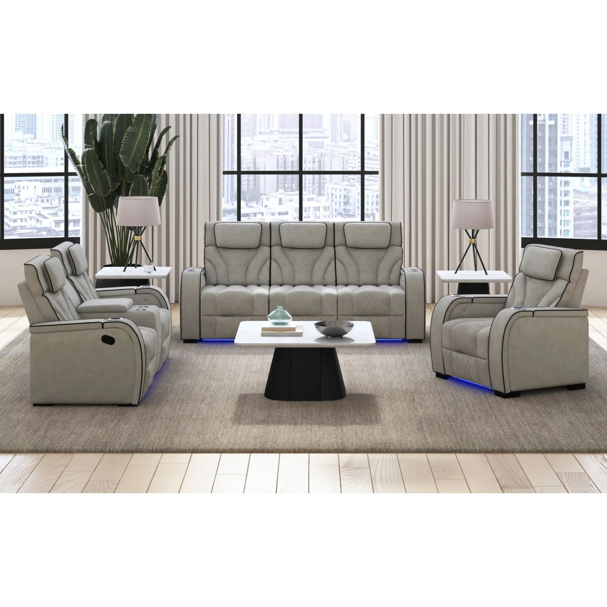 Blitz - Motion Sofa With DDT, Reading Light, Wireless Charger And LED - Image 4