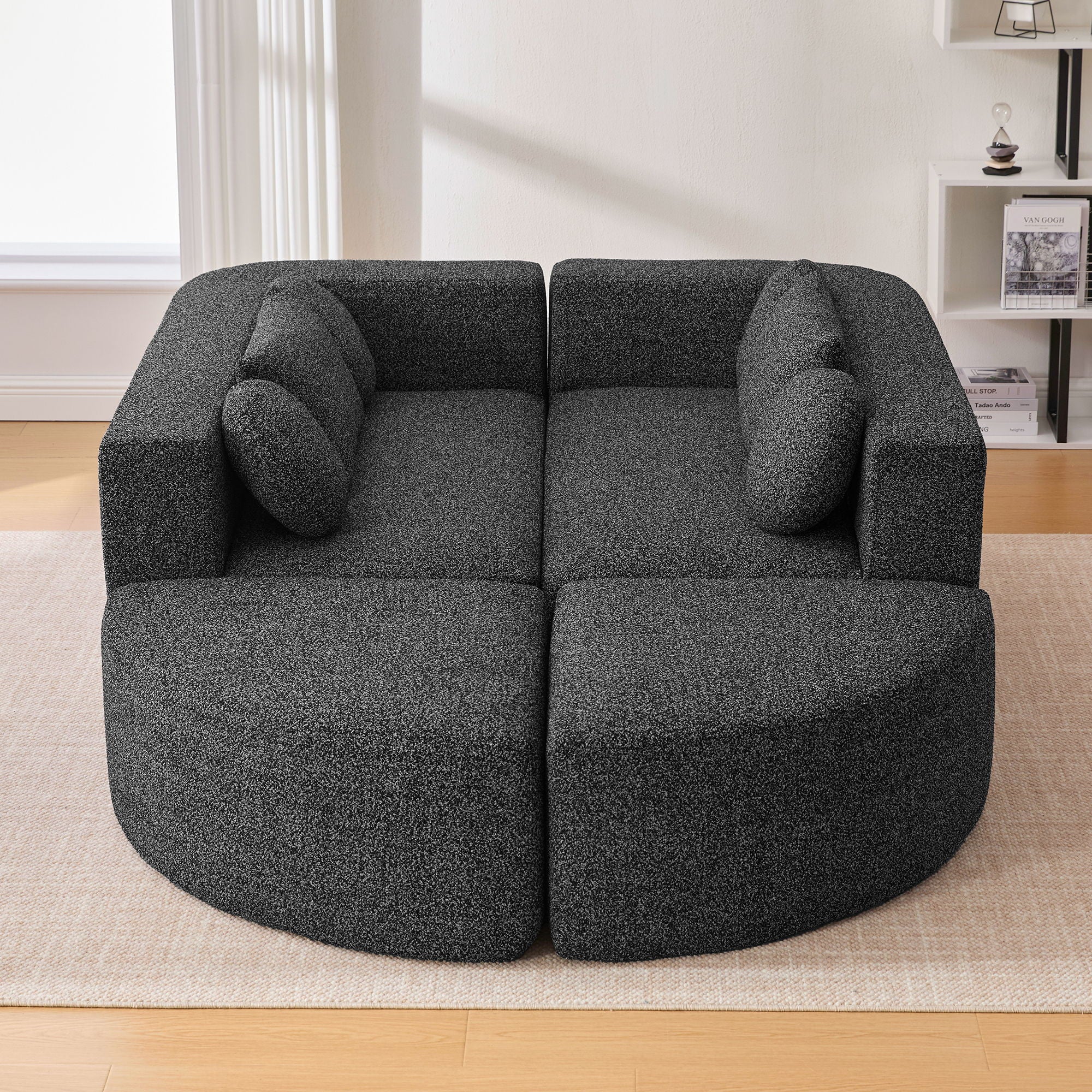 Boneless - Couch Modular Sectional Sofa With Deep Seating And Curved Design - Image 13