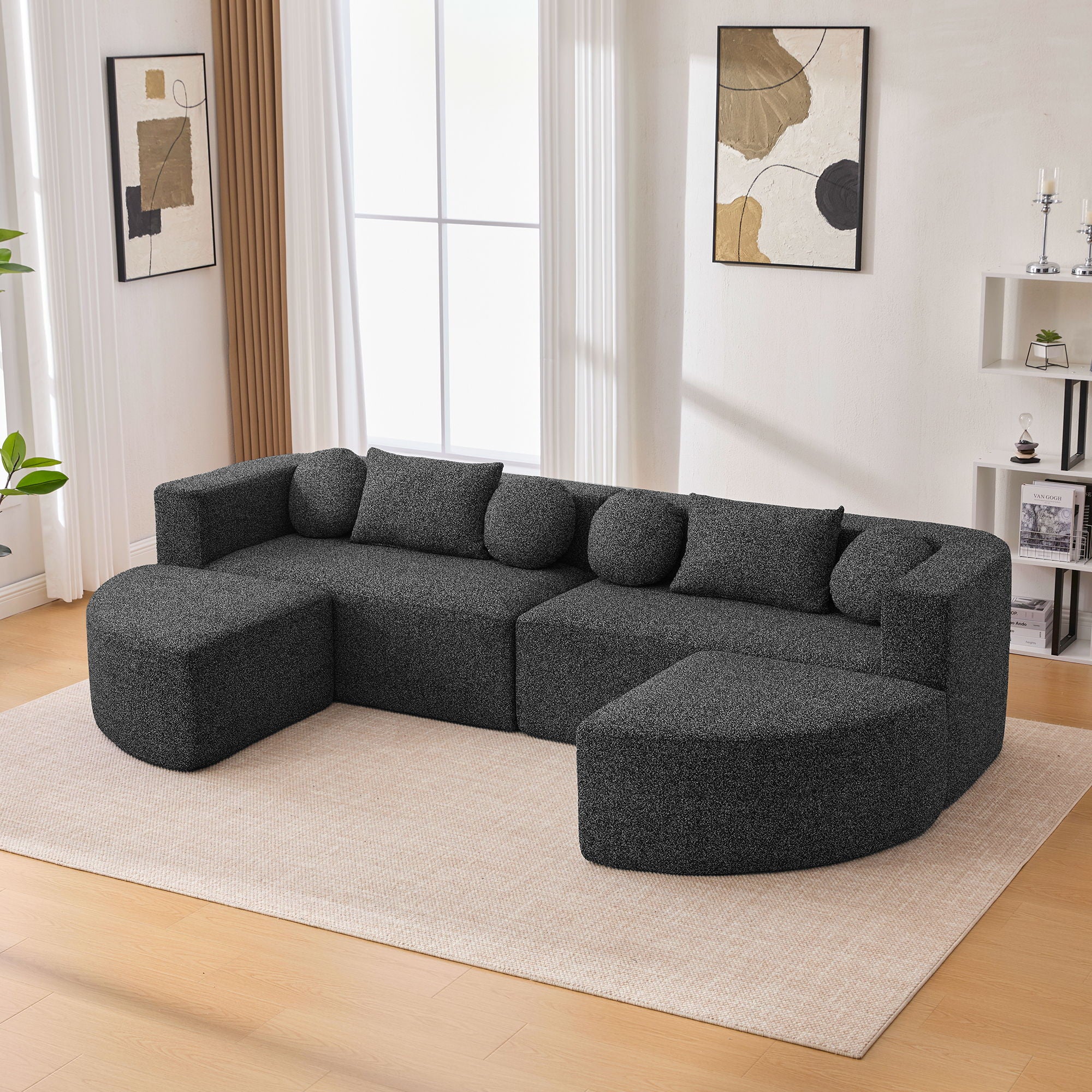 Boneless - Couch Modular Sectional Sofa With Deep Seating And Curved Design - Image 4