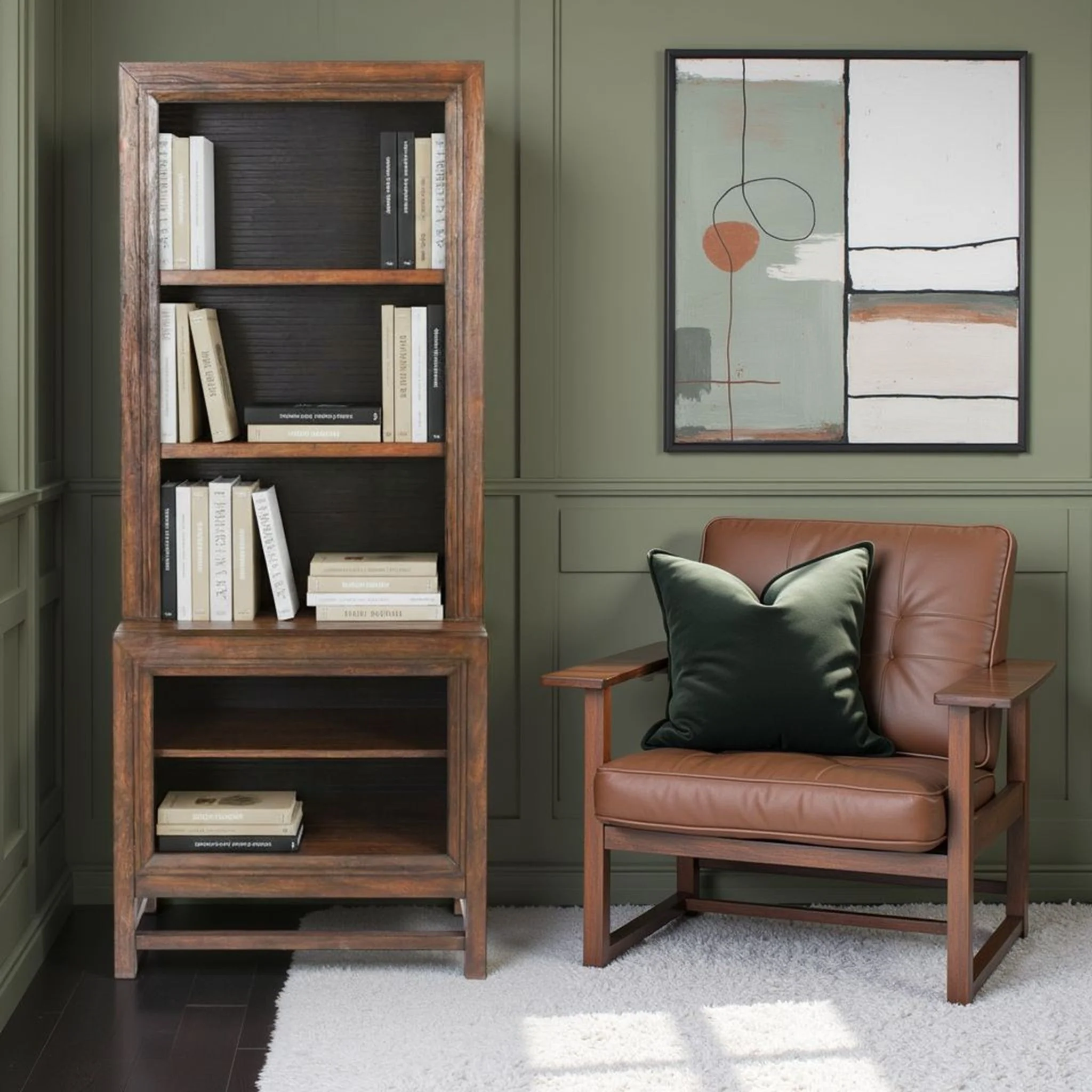 Bookcase Pier, 2 Tone - Brown - Image 2