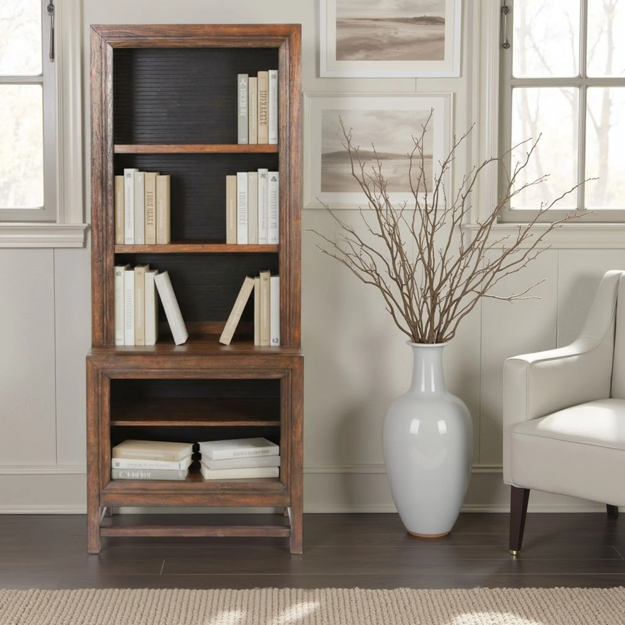 Bookcase Pier, 2 Tone - Brown - Image 9