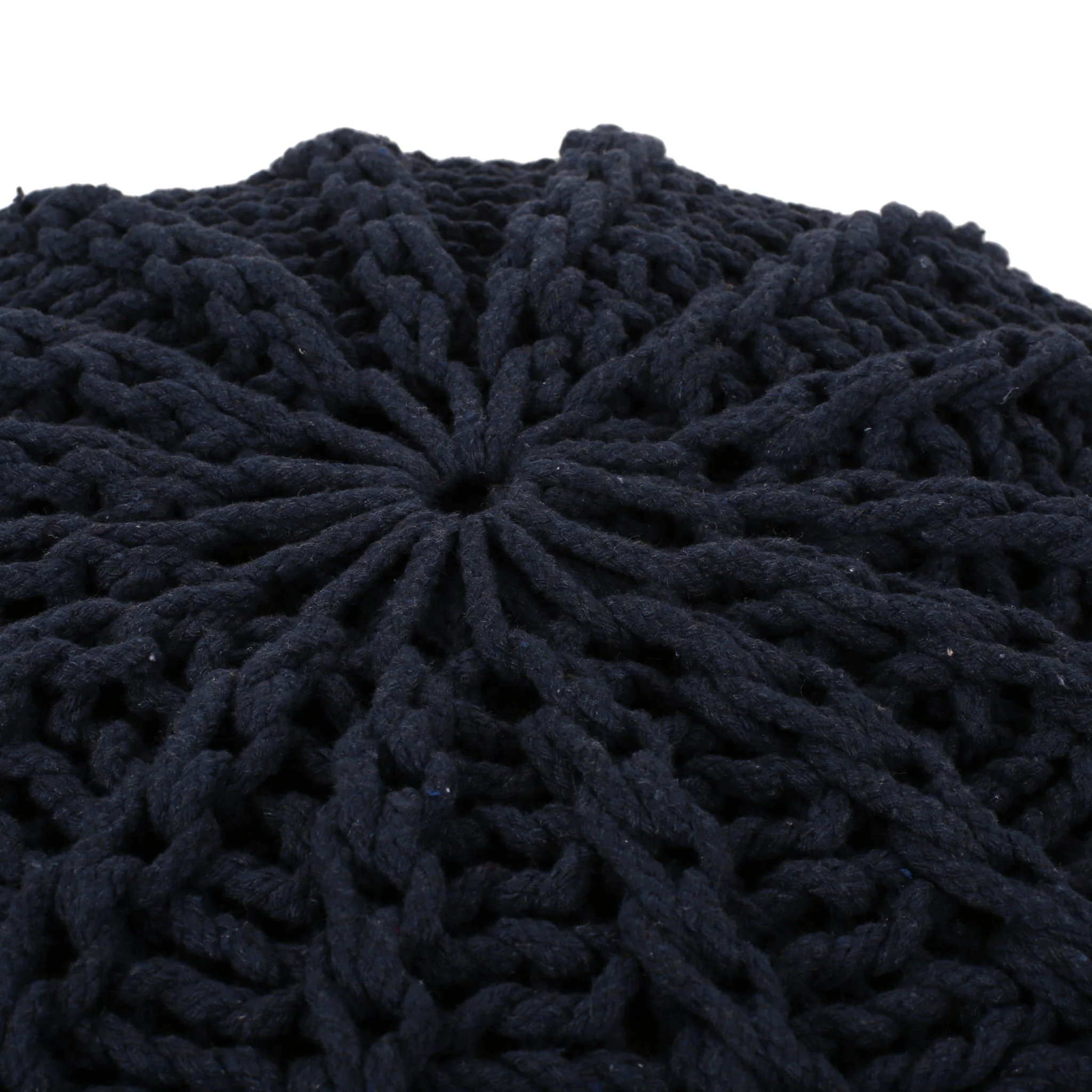 Bordeaux - Knitted Round Pouf Ottoman And Floor Cushion - Image 10