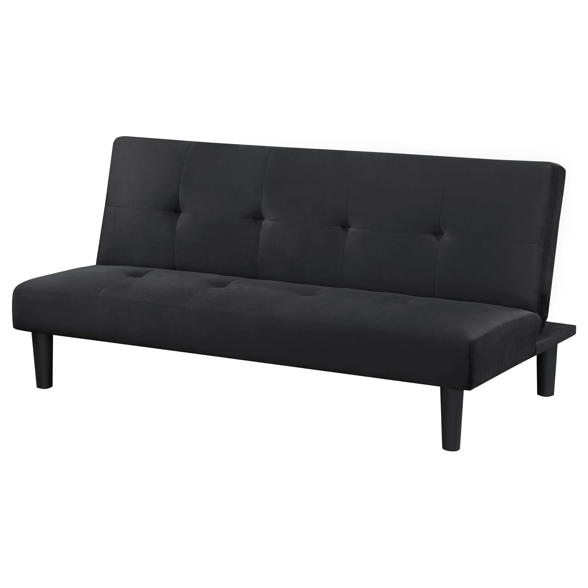 Boston - Tufted Convertible Sofa Bed Armless Design - Black - Image 8
