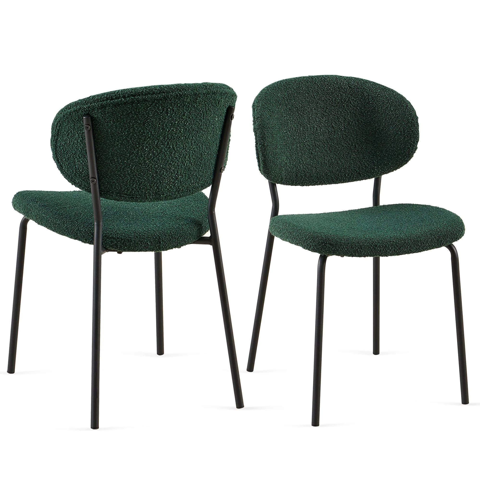Boucle Dining Chairs, Dining Chairs With Metal Legs For Dining Room, Kitchen, Living Room - Image 24