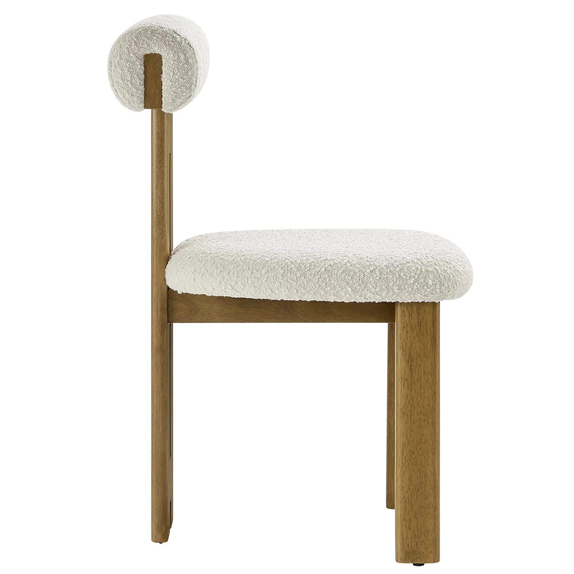 Boucle Fabric 3-Leg Dining Chair Set of 2 - Image 10