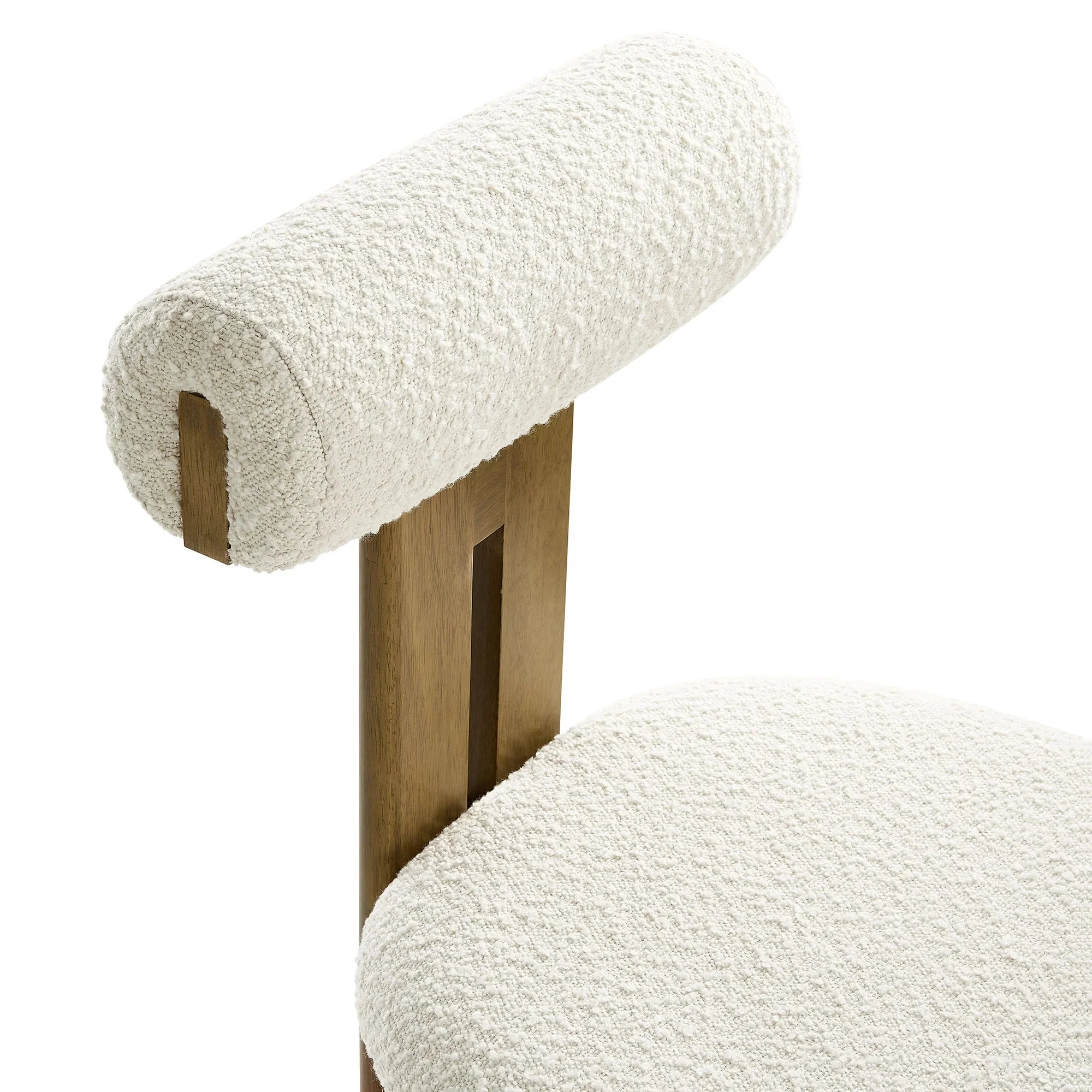 Boucle Fabric 3-Leg Dining Chair Set of 2 - Image 12