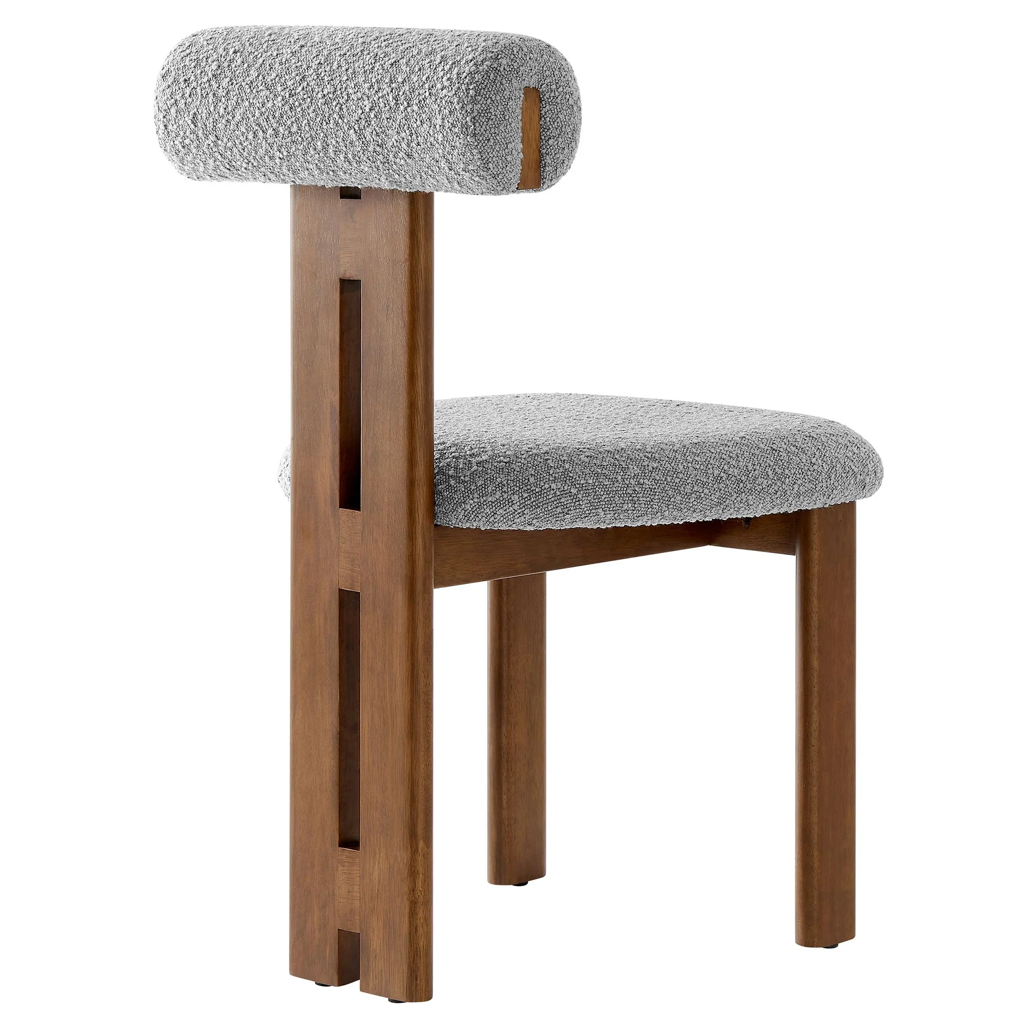 Boucle Fabric 3-Leg Dining Chair Set of 2 - Image 29