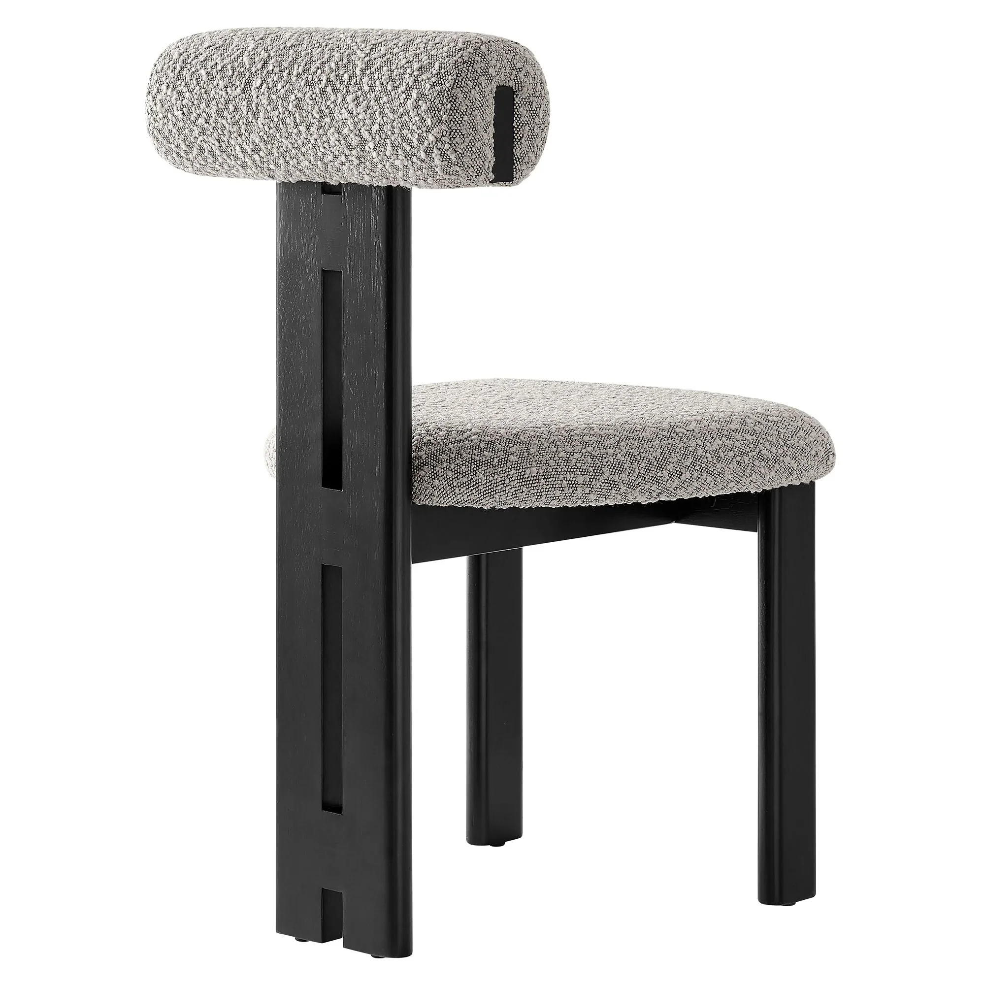 Boucle Fabric 3-Leg Dining Chair Set of 2 - Image 39
