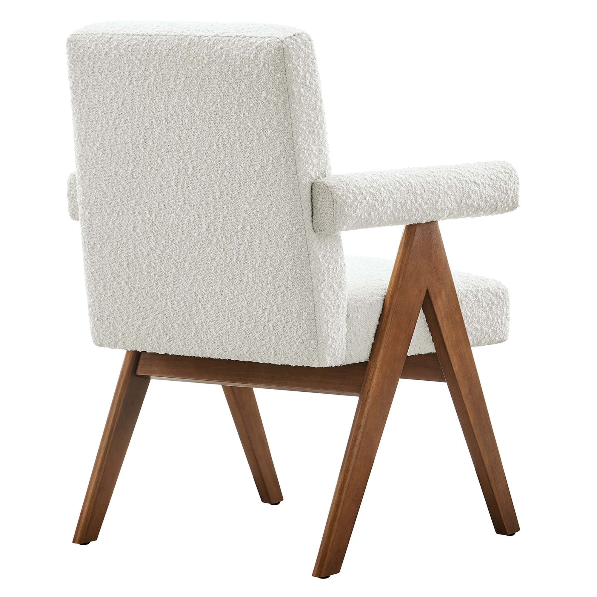 Boucle Fabric Dining Room Chairs Set of 2 - Image 5