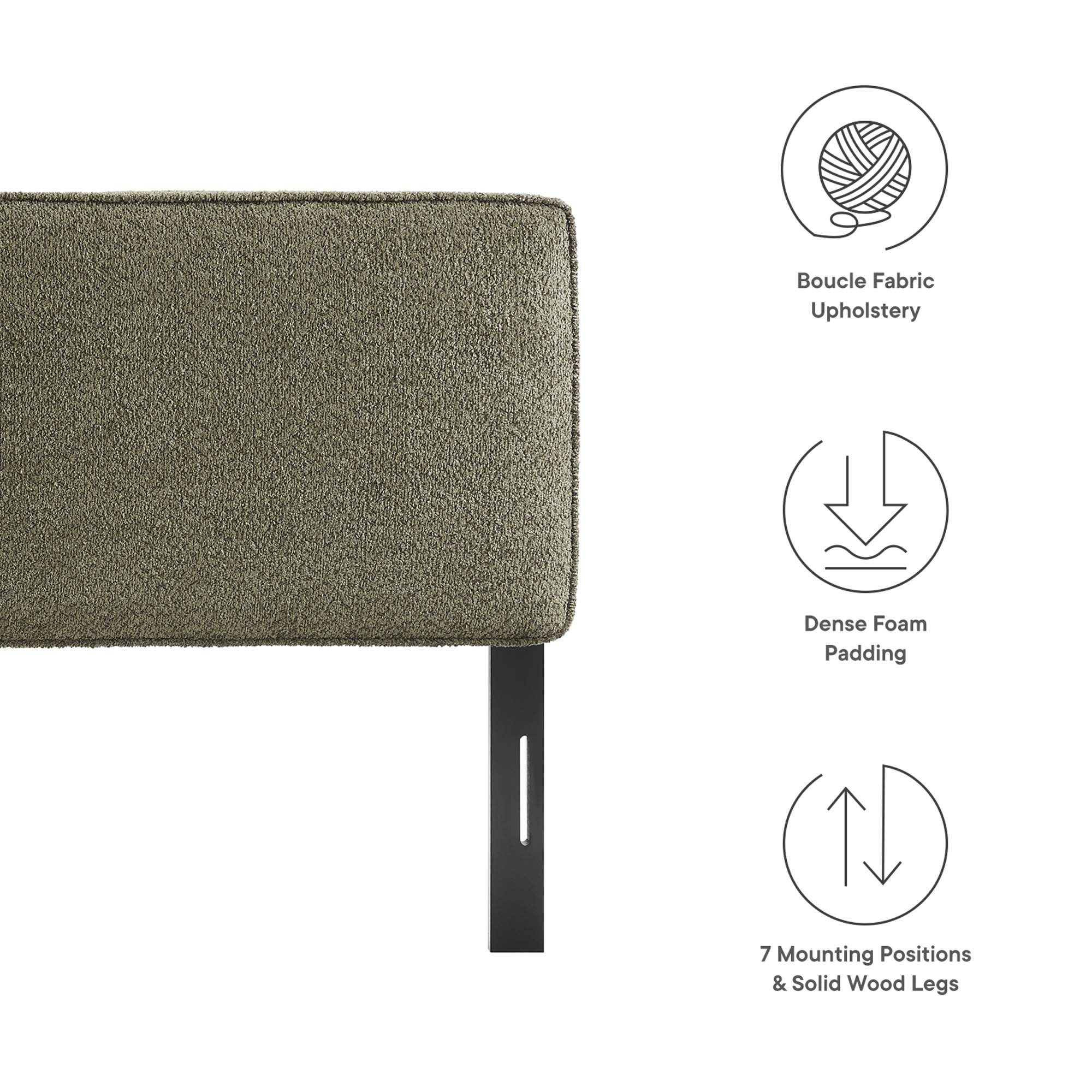 Boucle Upholstered Pillow-Style Headboard - Image 50