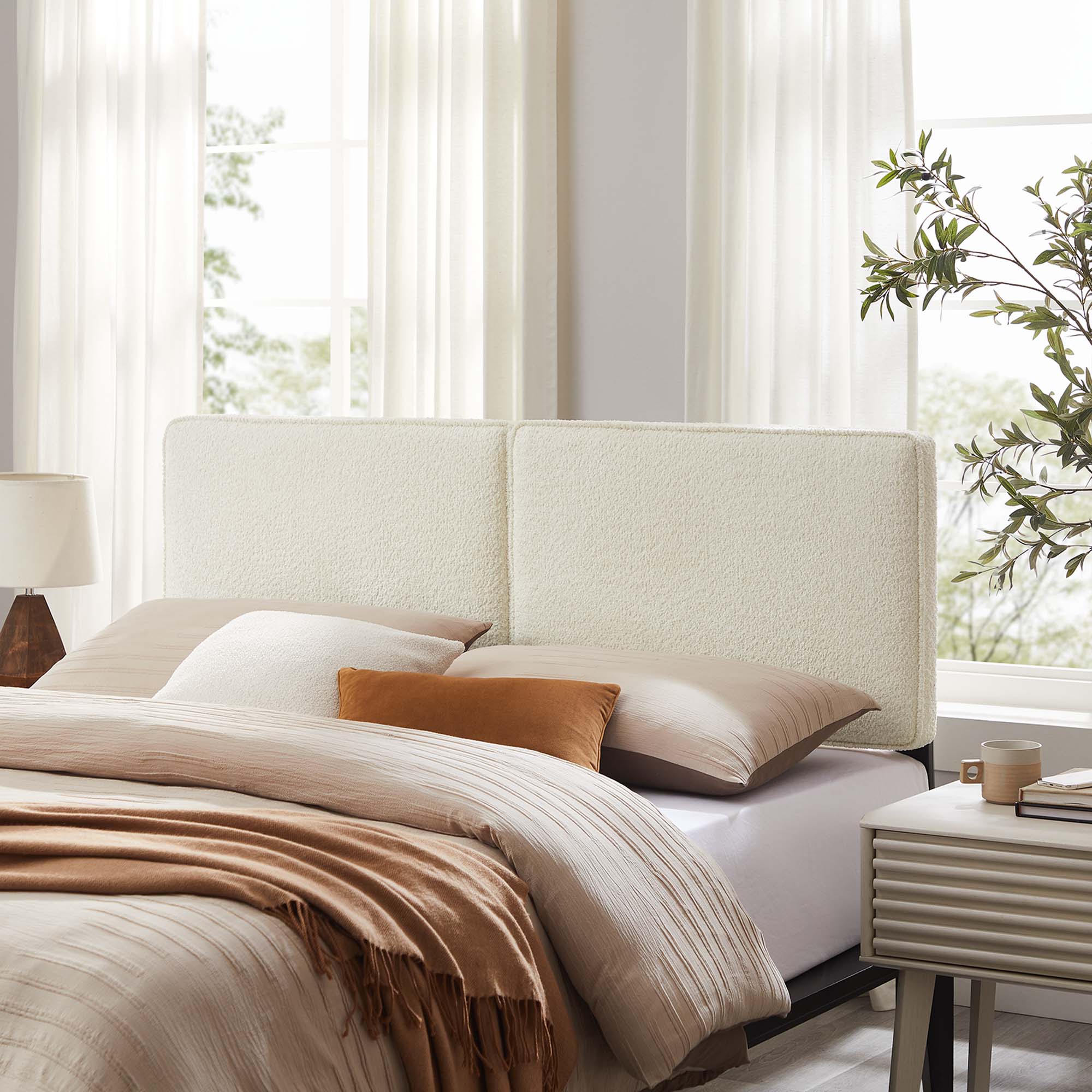 Boucle Upholstered Pillow-Style Headboard - Image 84
