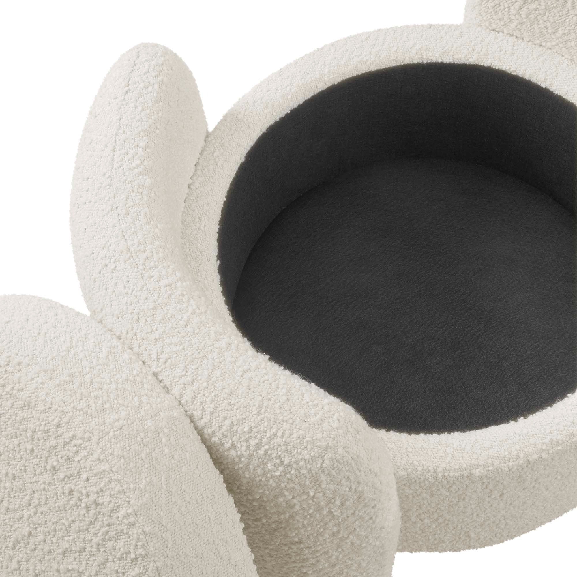 Boucle Upholstered Storage Ottoman with Removable Seat – 28 Inch - Image 22
