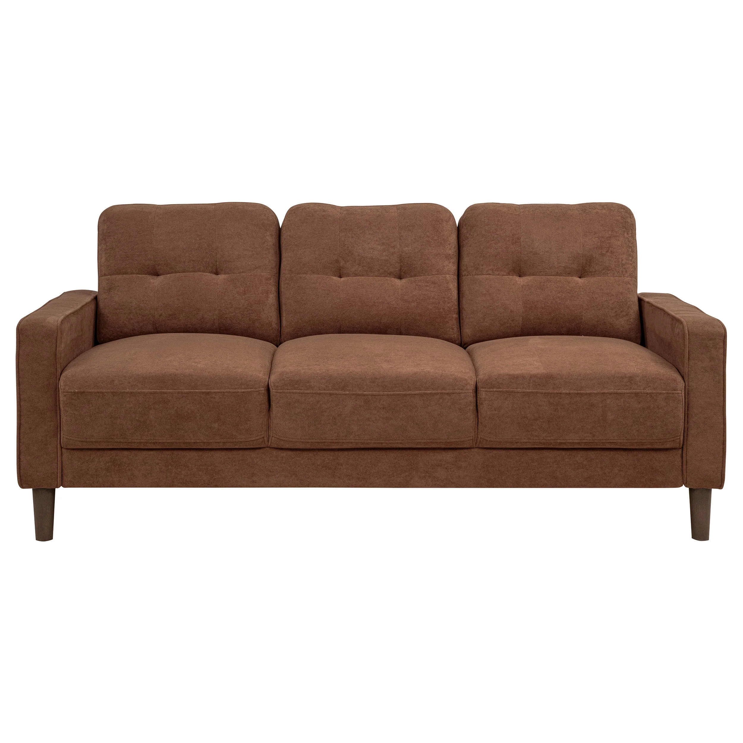 Bowen II 2-Piece Fabric Upholstered Track Arm Sofa Set, Rust - Image 5