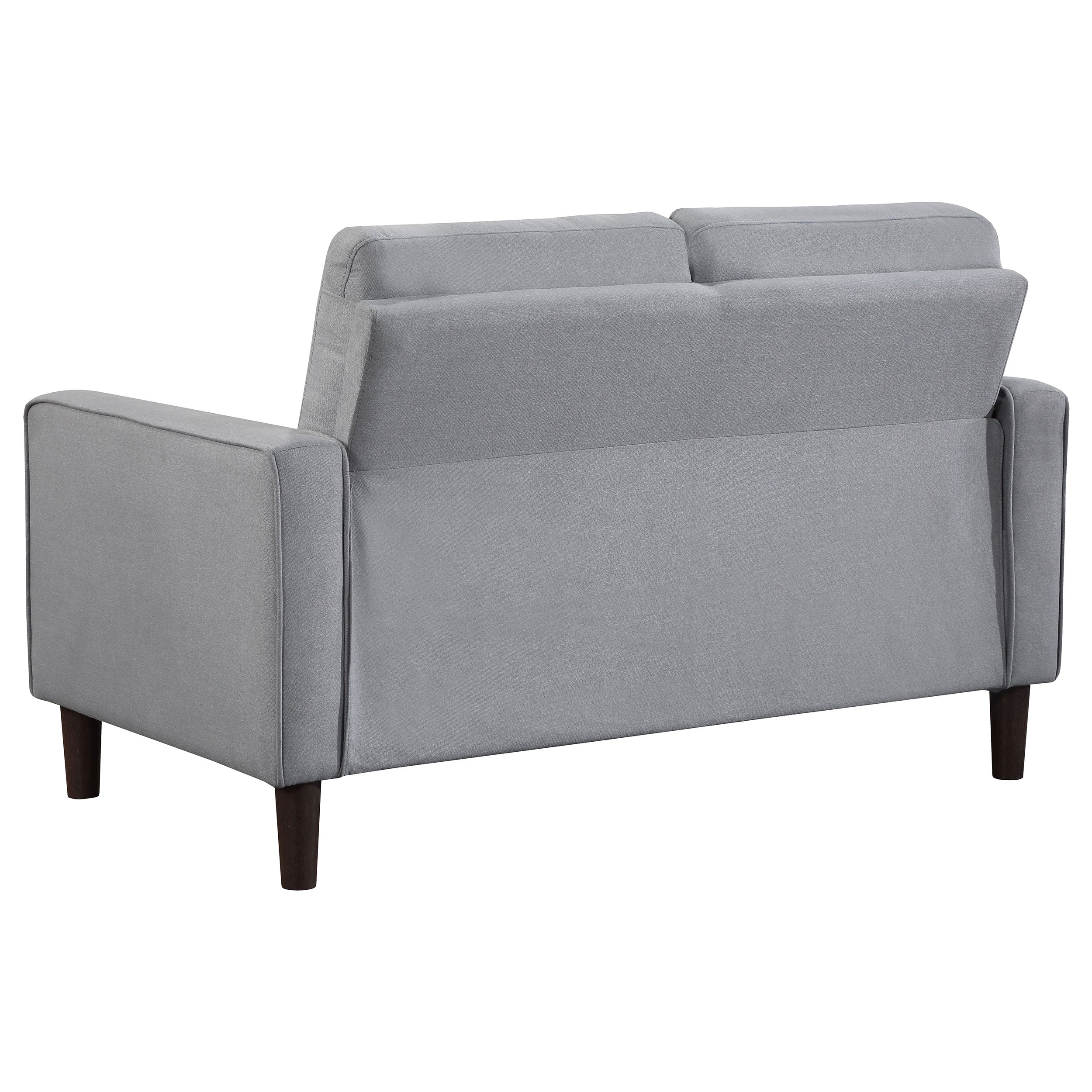 Bowen Upholstered Track Arm Tufted Loveseat, Grey - Image 9