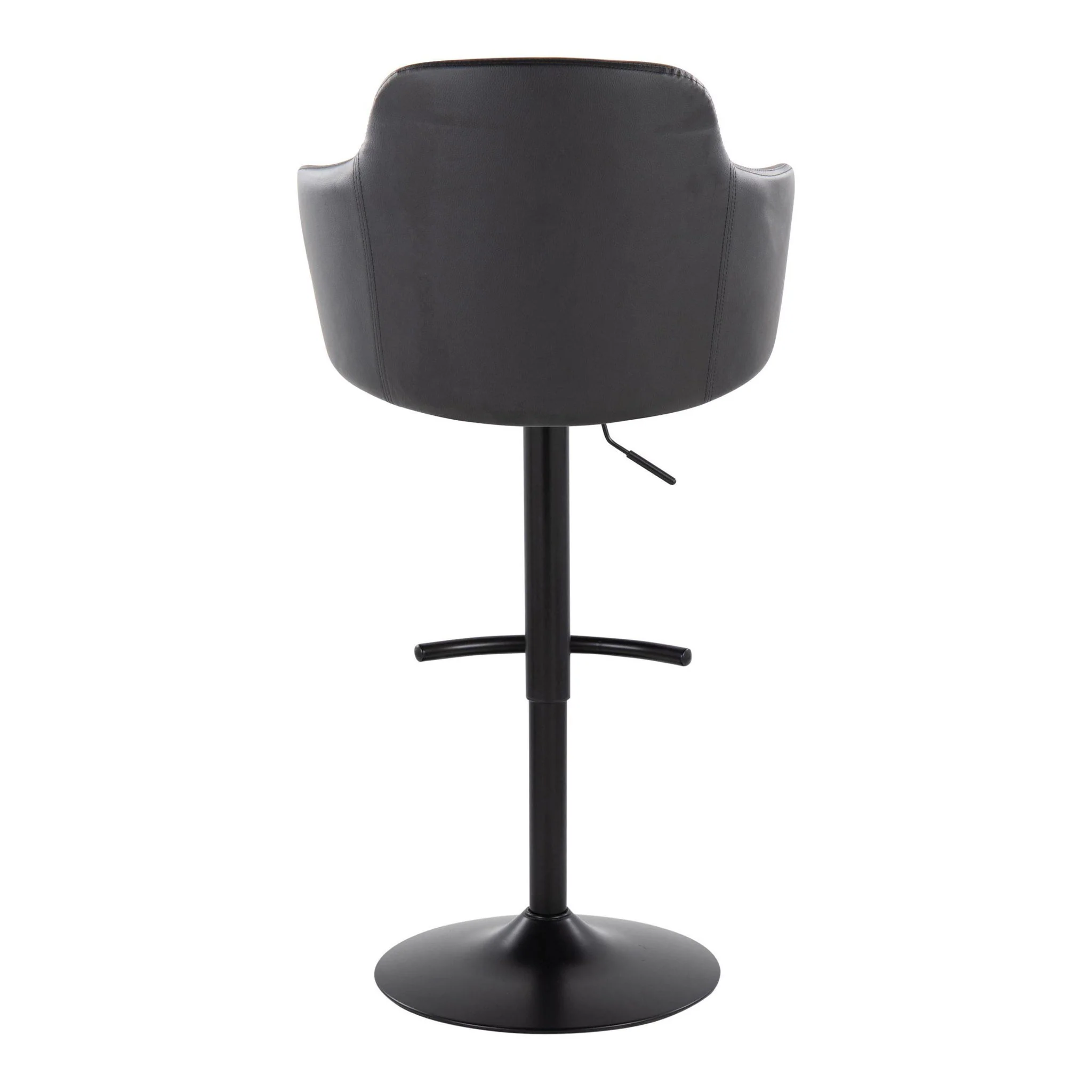 Boyne - Contemporary Adjustable Barstool With Swivel With Rounded T Footrest (Set of 2) - Image 4