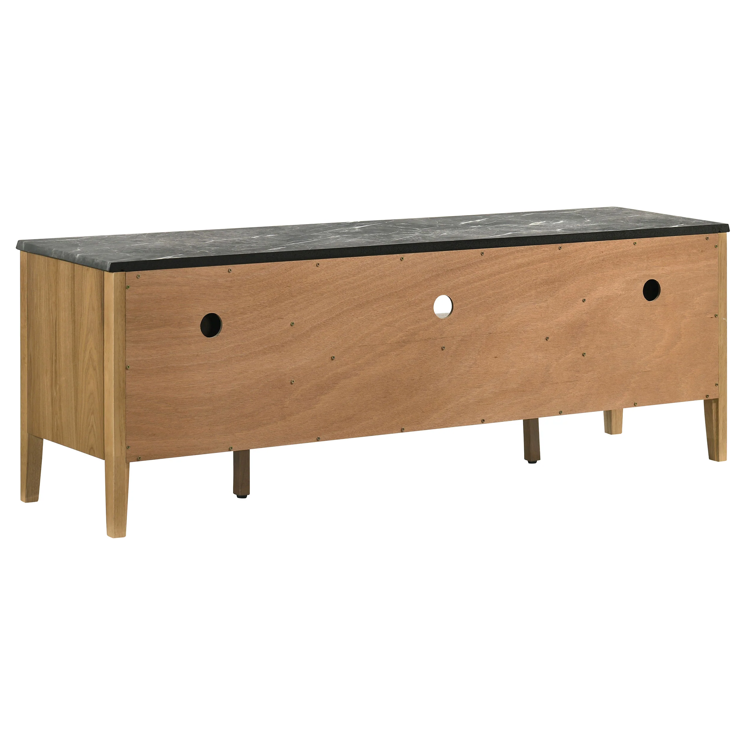 Bradley 63-Inch 2-Door TV Stand Grey and Natural - Image 8
