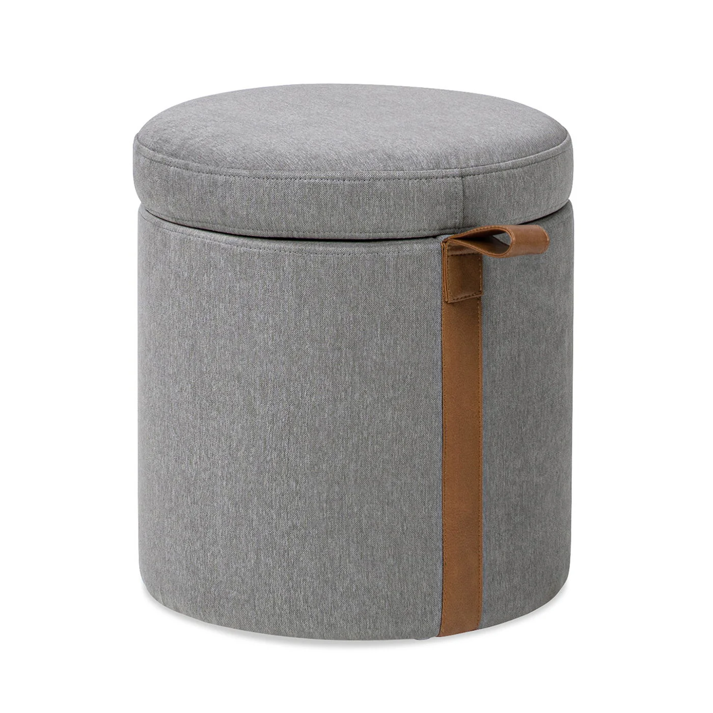 Brandy - Round Upholstered Storage Ottoman With Accent - Image 14