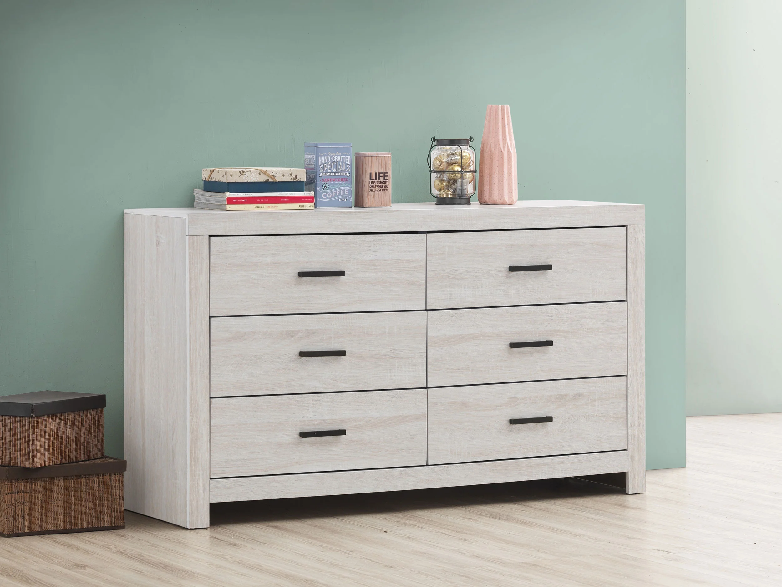 Brantford 6-Drawer Dresser Coastal White - Image 2