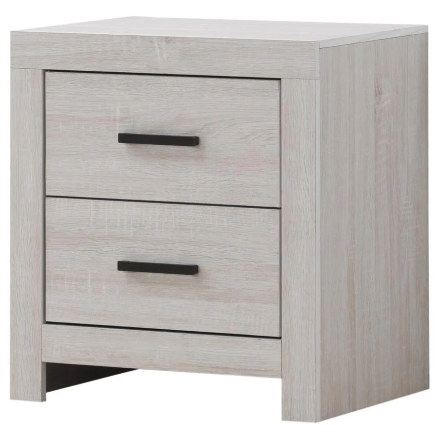 Brantford Barrel Oak Two-Drawer Farmhouse Bedroom Nightstand - Image 18