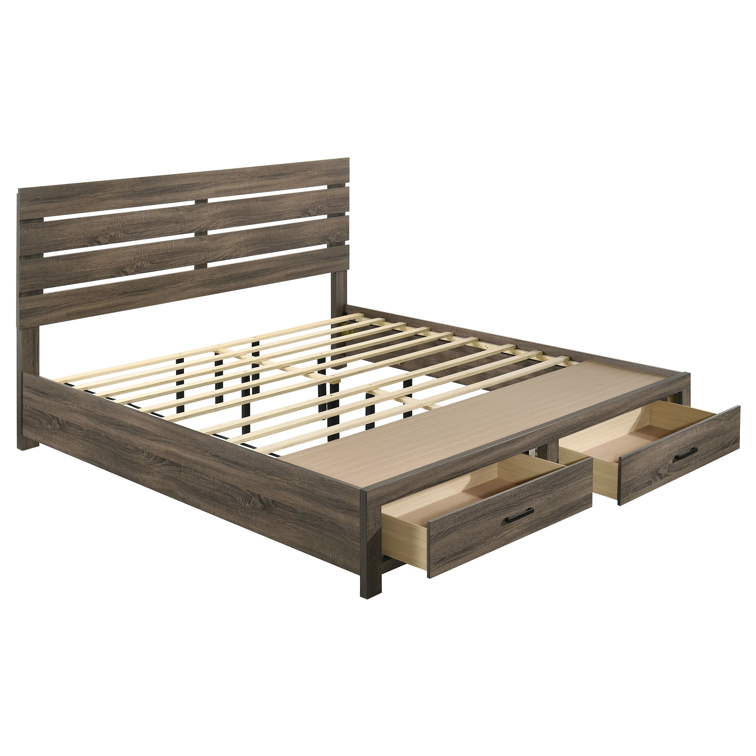 Brantford Wood Eastern King Storage Panel Bed, Barrel Oak - Image 2