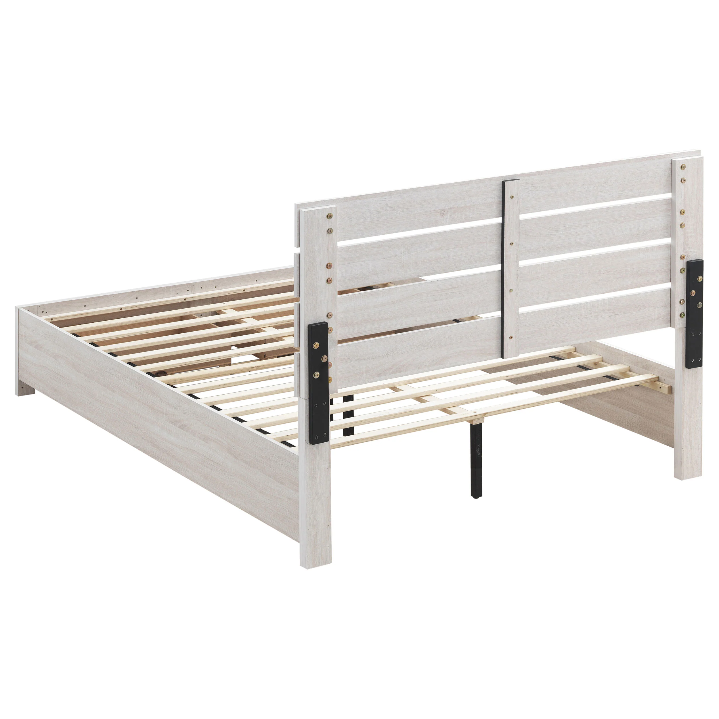 Brantford Wood Queen Storage Panel Bed Coastal White - Image 2
