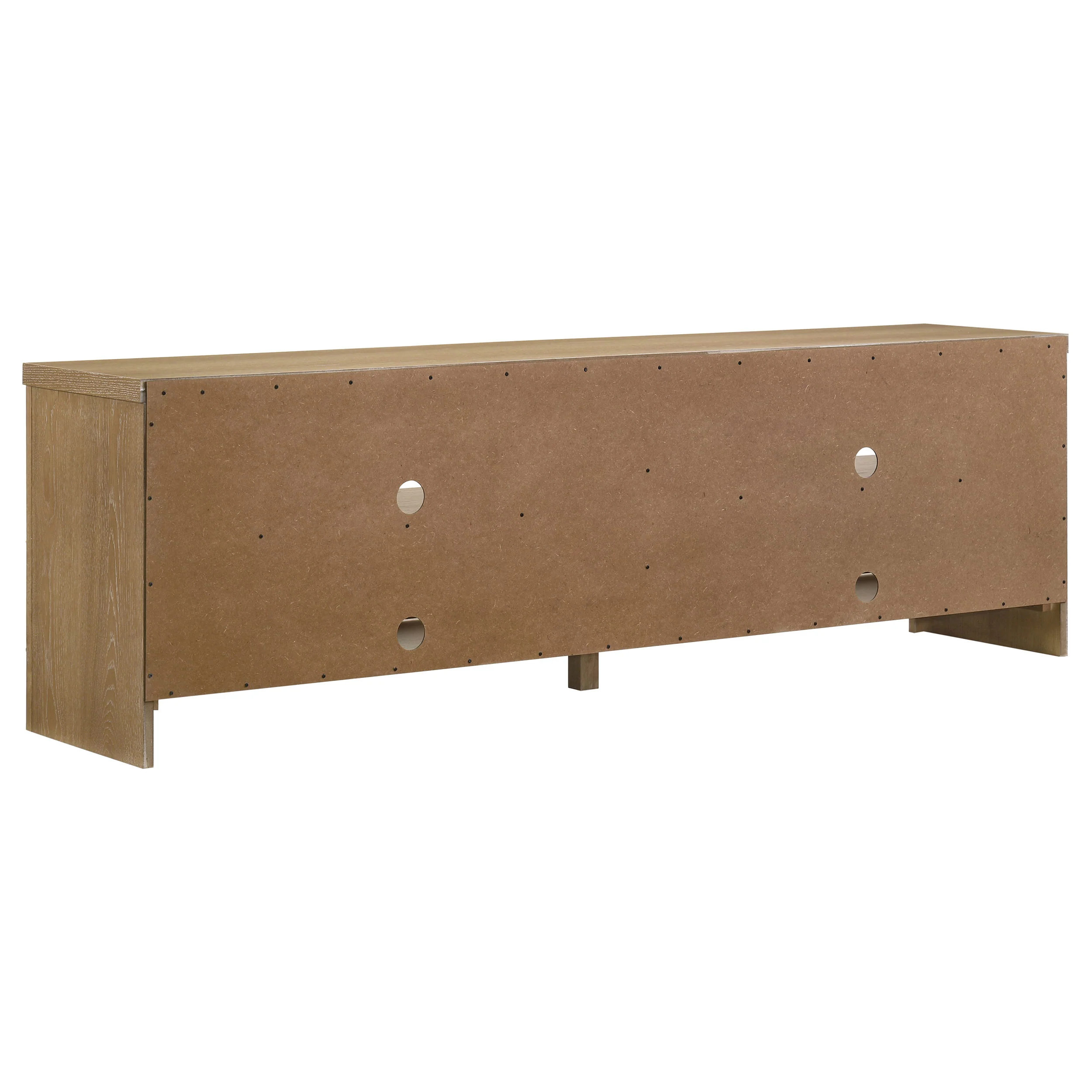 Brenham 79-Inch 4-Door TV Stand, Washed Oak - Image 6