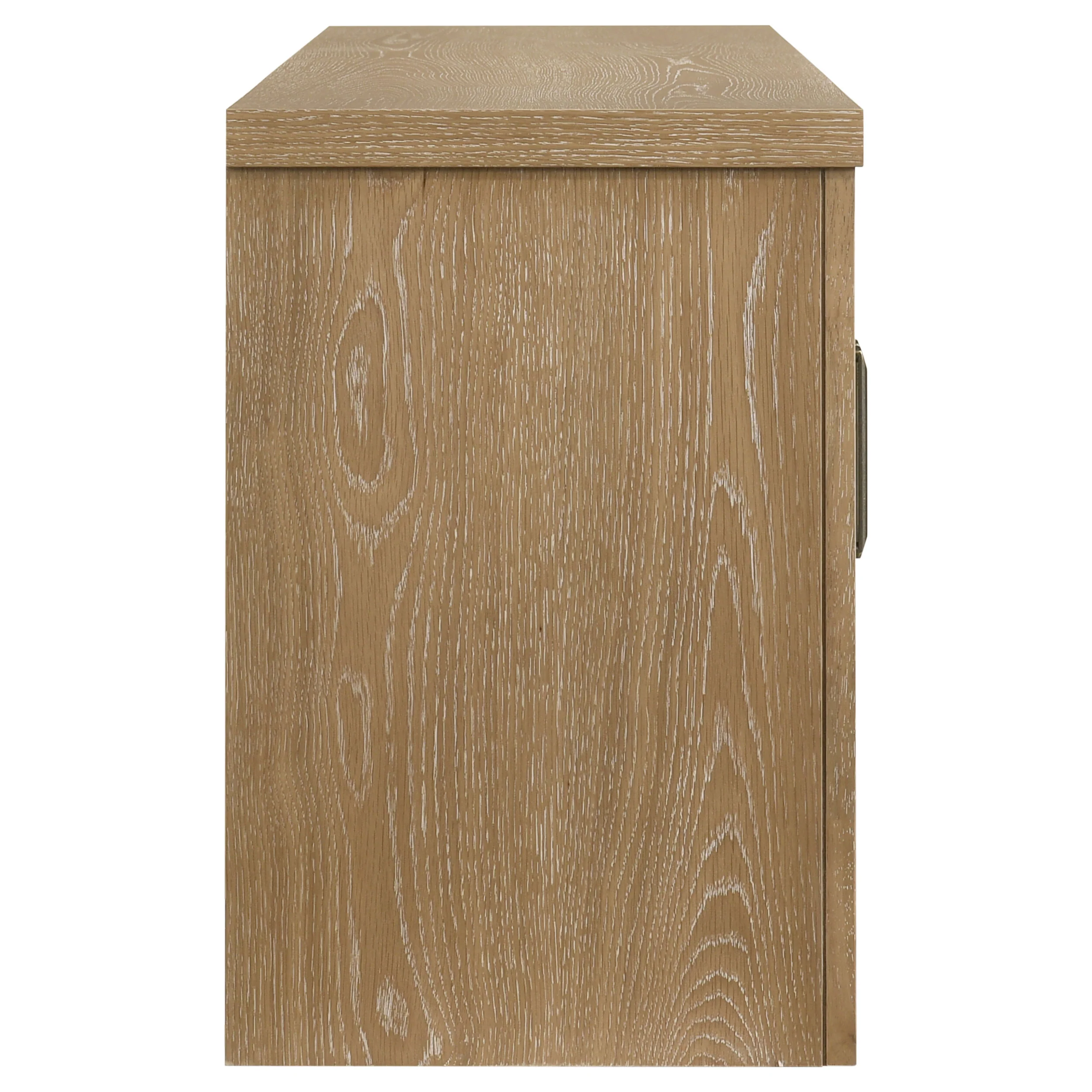 Brenham 79-Inch 4-Door TV Stand, Washed Oak - Image 7