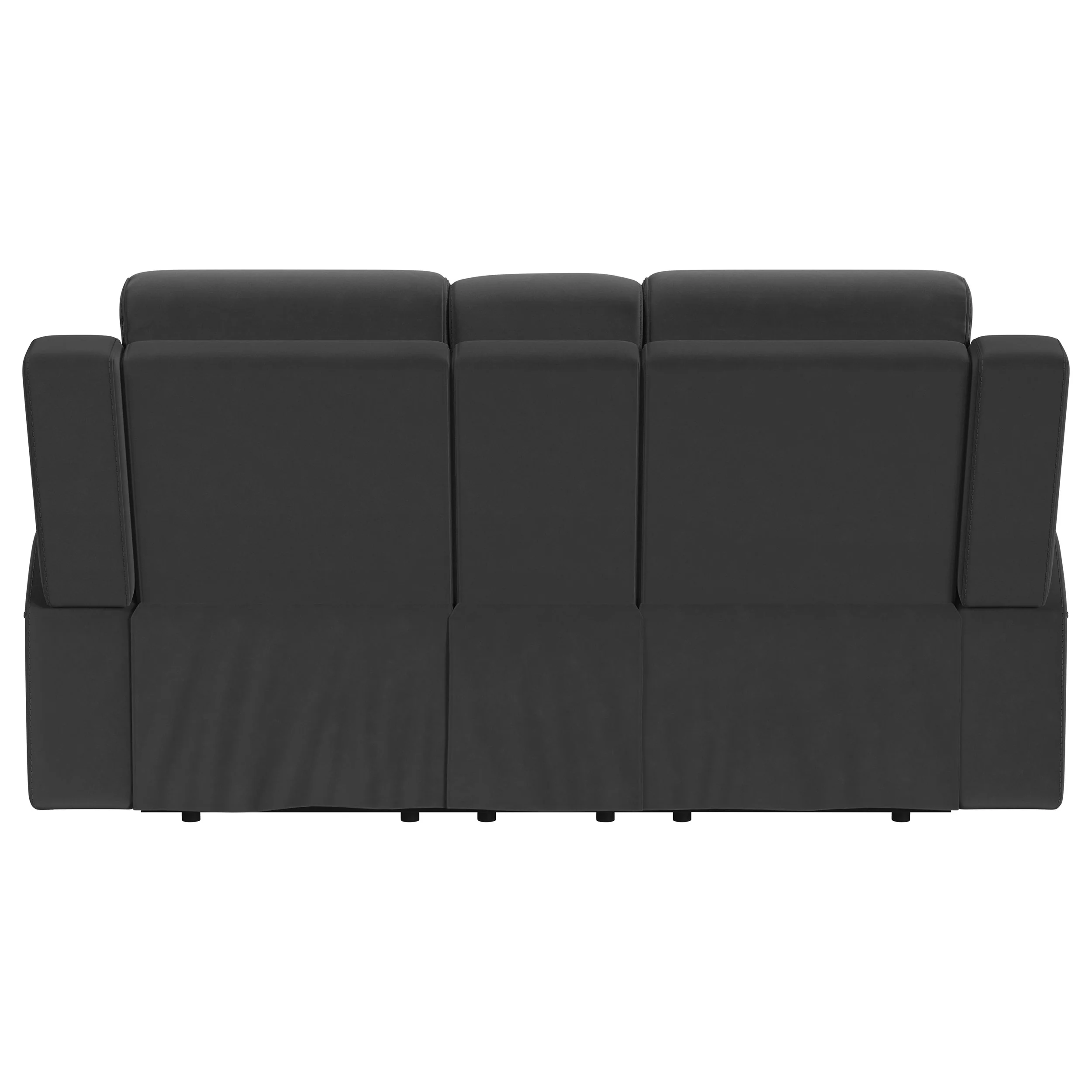 Brentwood Upholstered Reclining Loveseat Dark Charcoal - Image 10