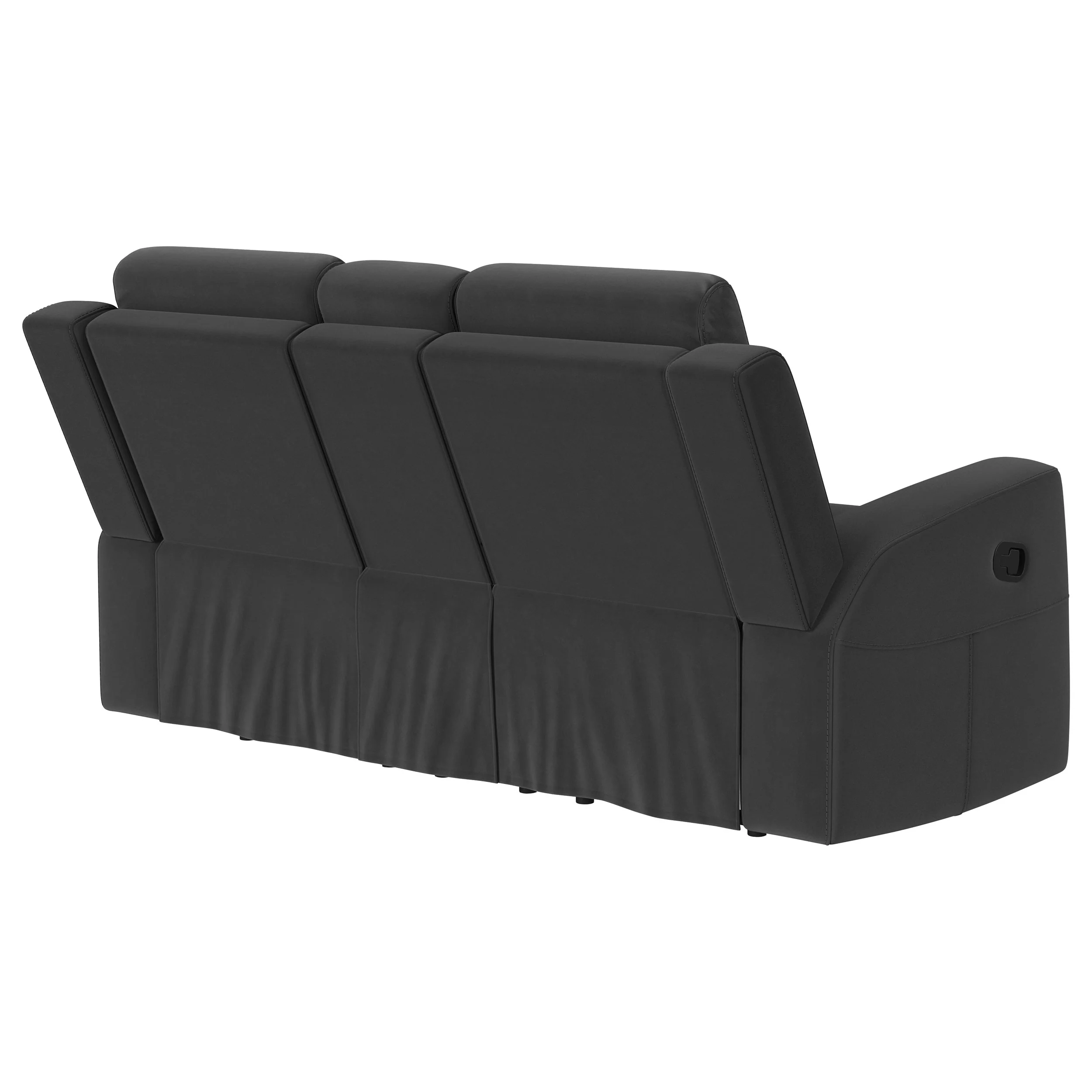Brentwood Upholstered Reclining Loveseat Dark Charcoal - Image 7