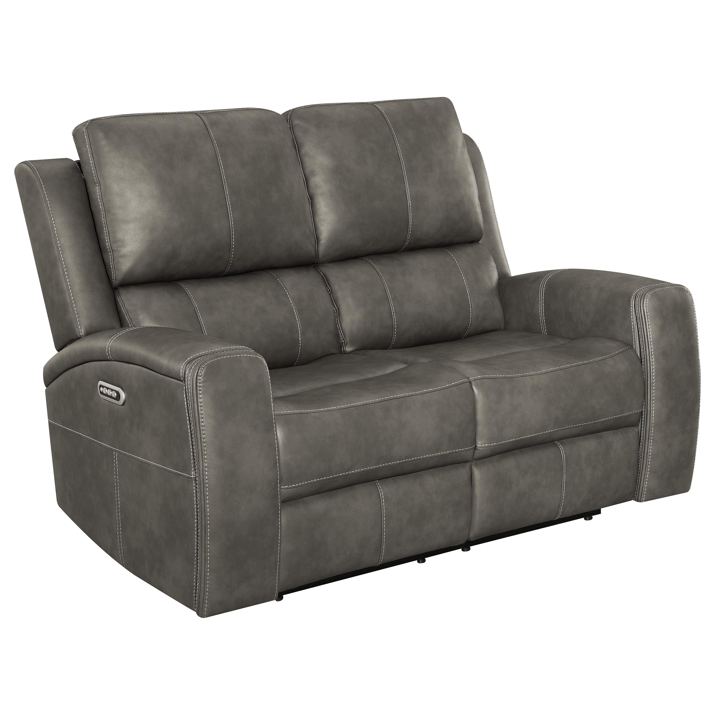 Brickston 2-Piece Triple Power Reclining Sofa Set Charcoal - Image 9
