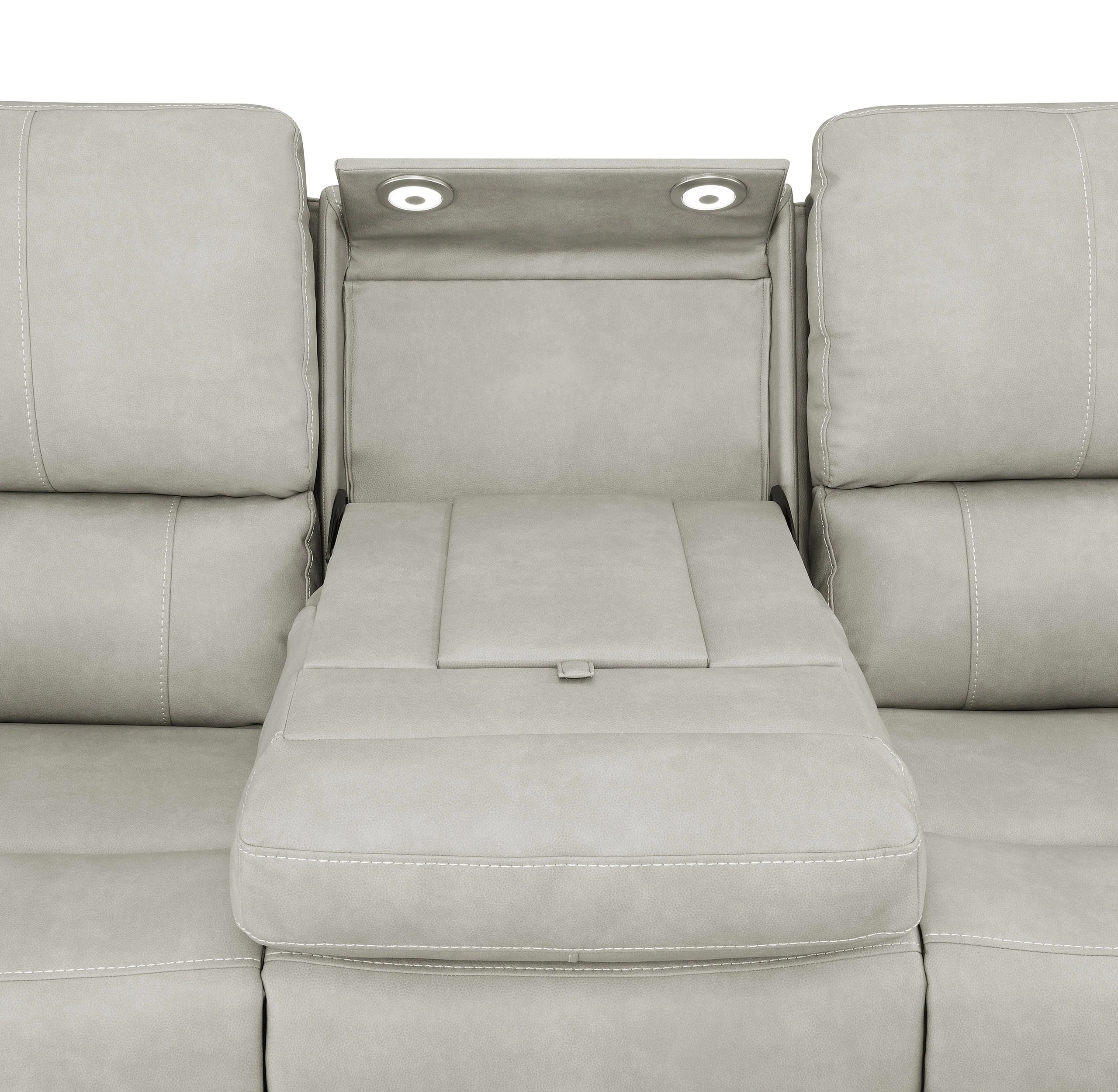 Brickston 2-Piece Triple Power Reclining Sofa Set Grey - Image 9