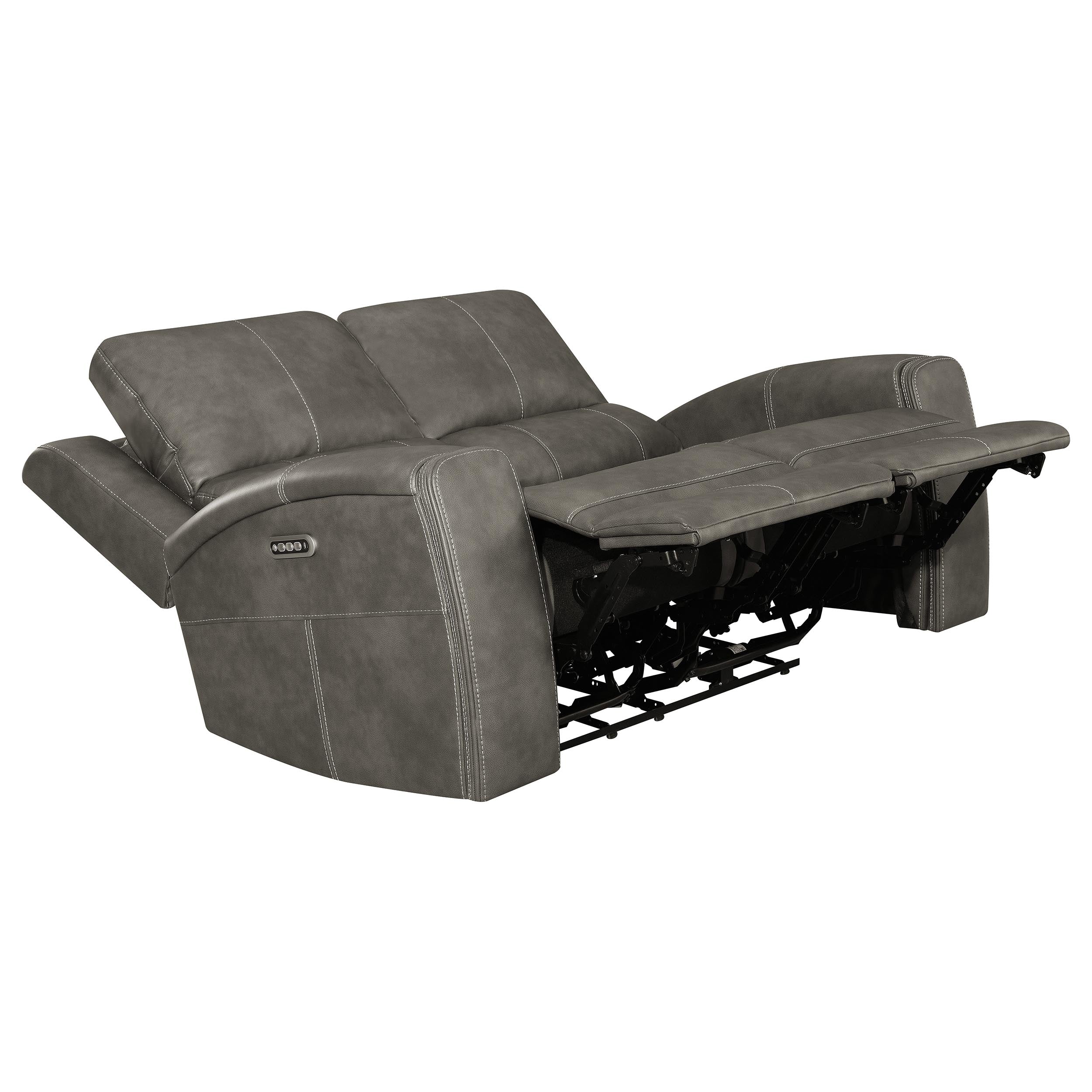 Brickston Triple Power Reclining Loveseat - Charcoal - Image 2