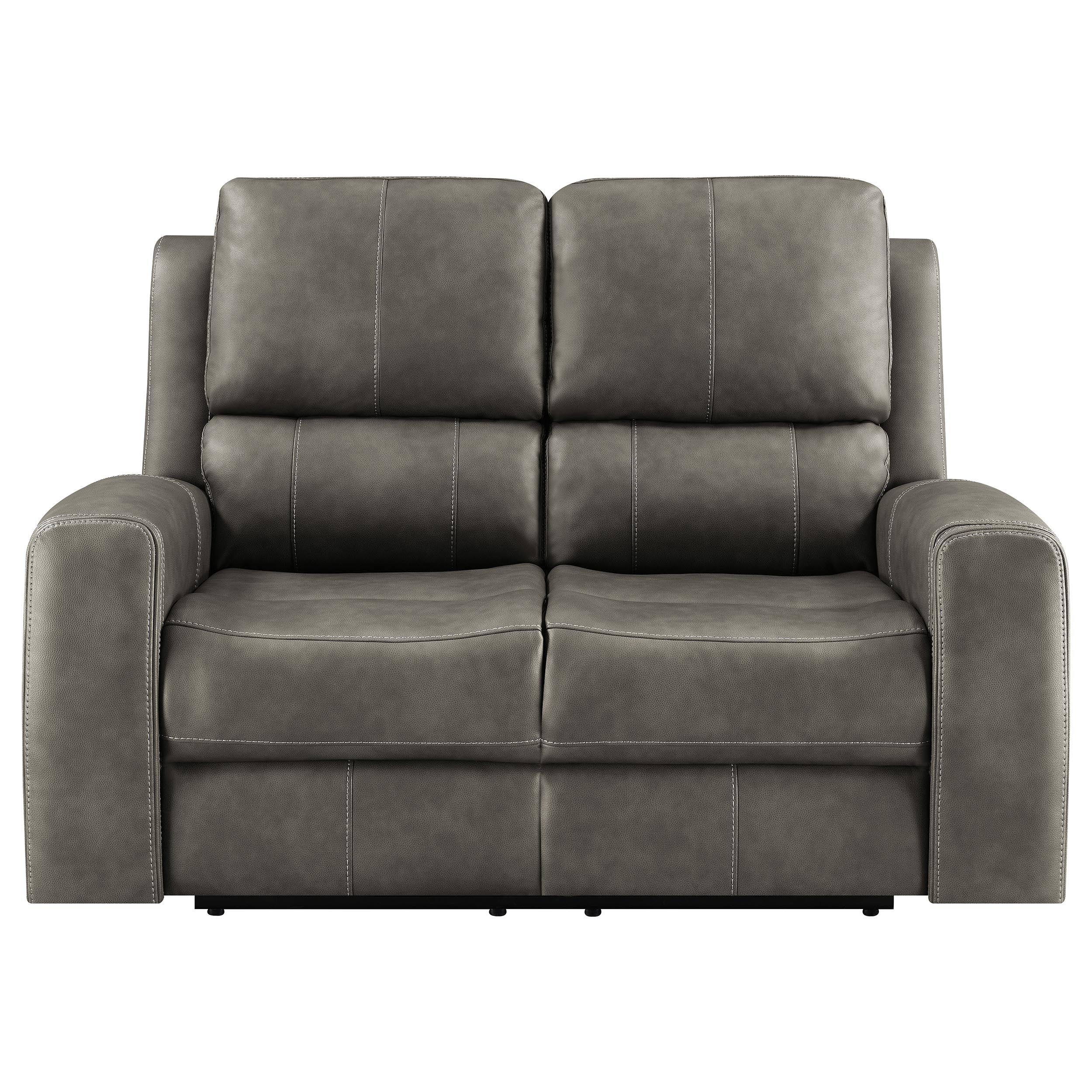Brickston Triple Power Reclining Loveseat - Charcoal - Image 5