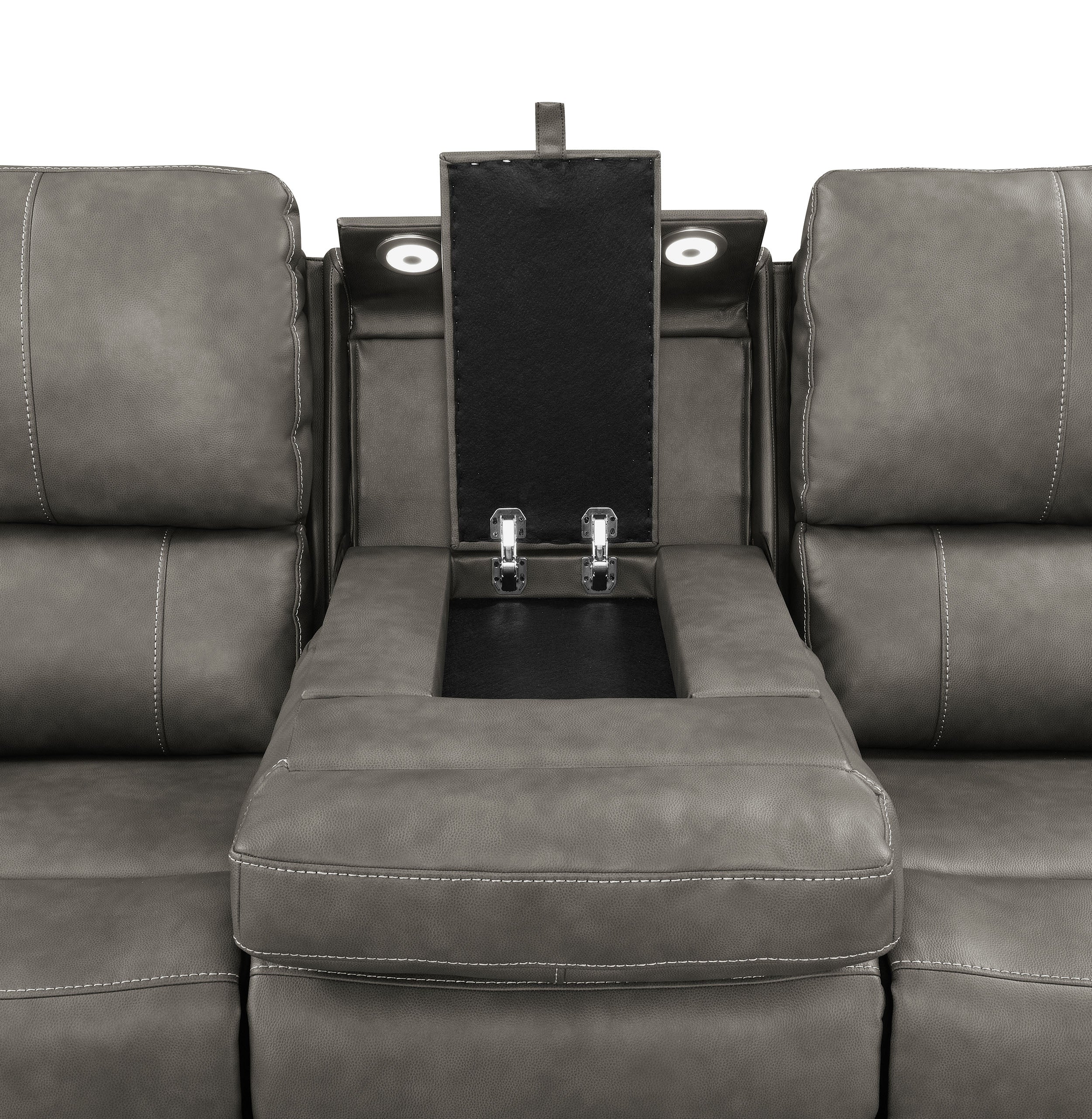 Brickston Triple Power Reclining Sofa - Charcoal - Image 10