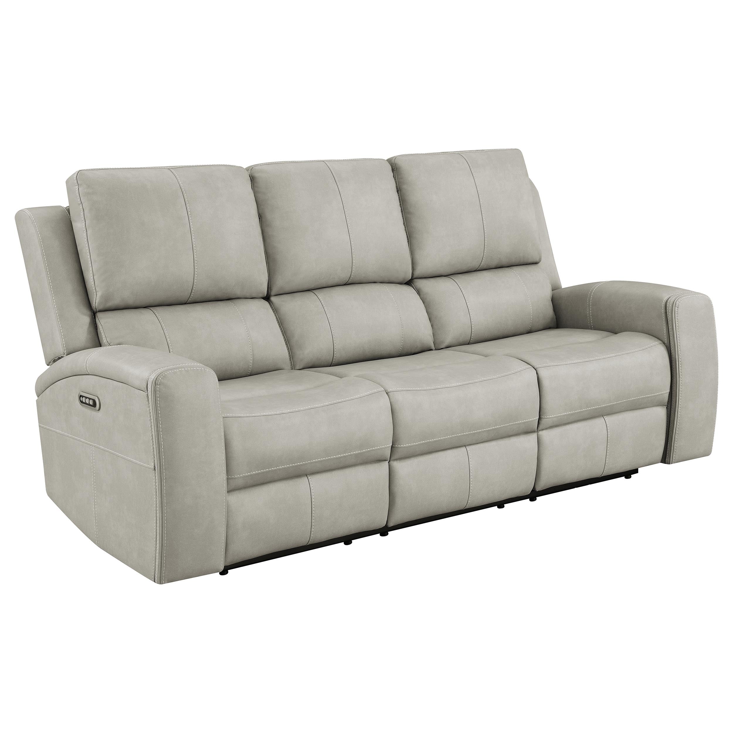 Brickston Triple Power Reclining Sofa in Grey - Image 3