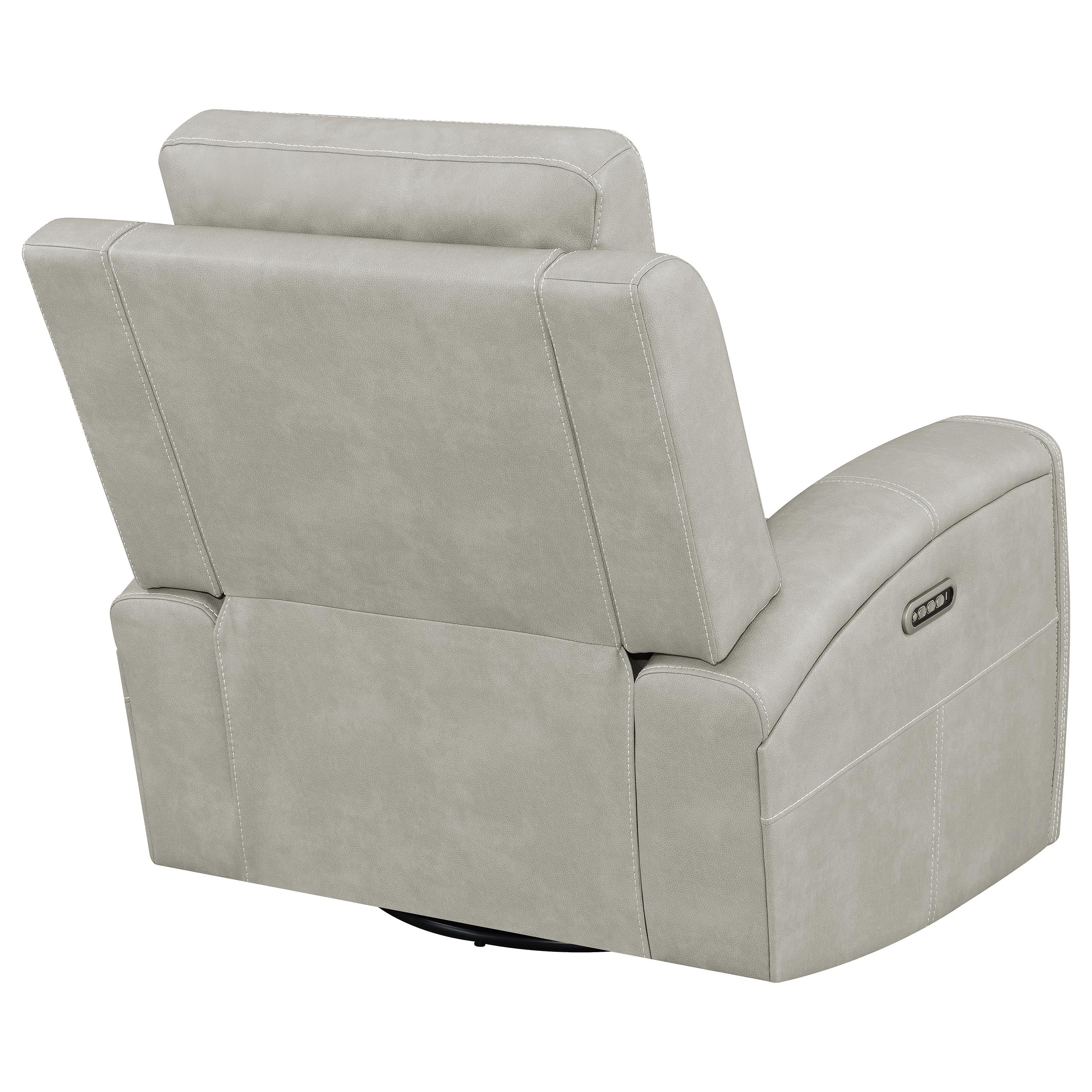 Brickston Triple Power Swivel Glider Recliner in Grey - Image 8