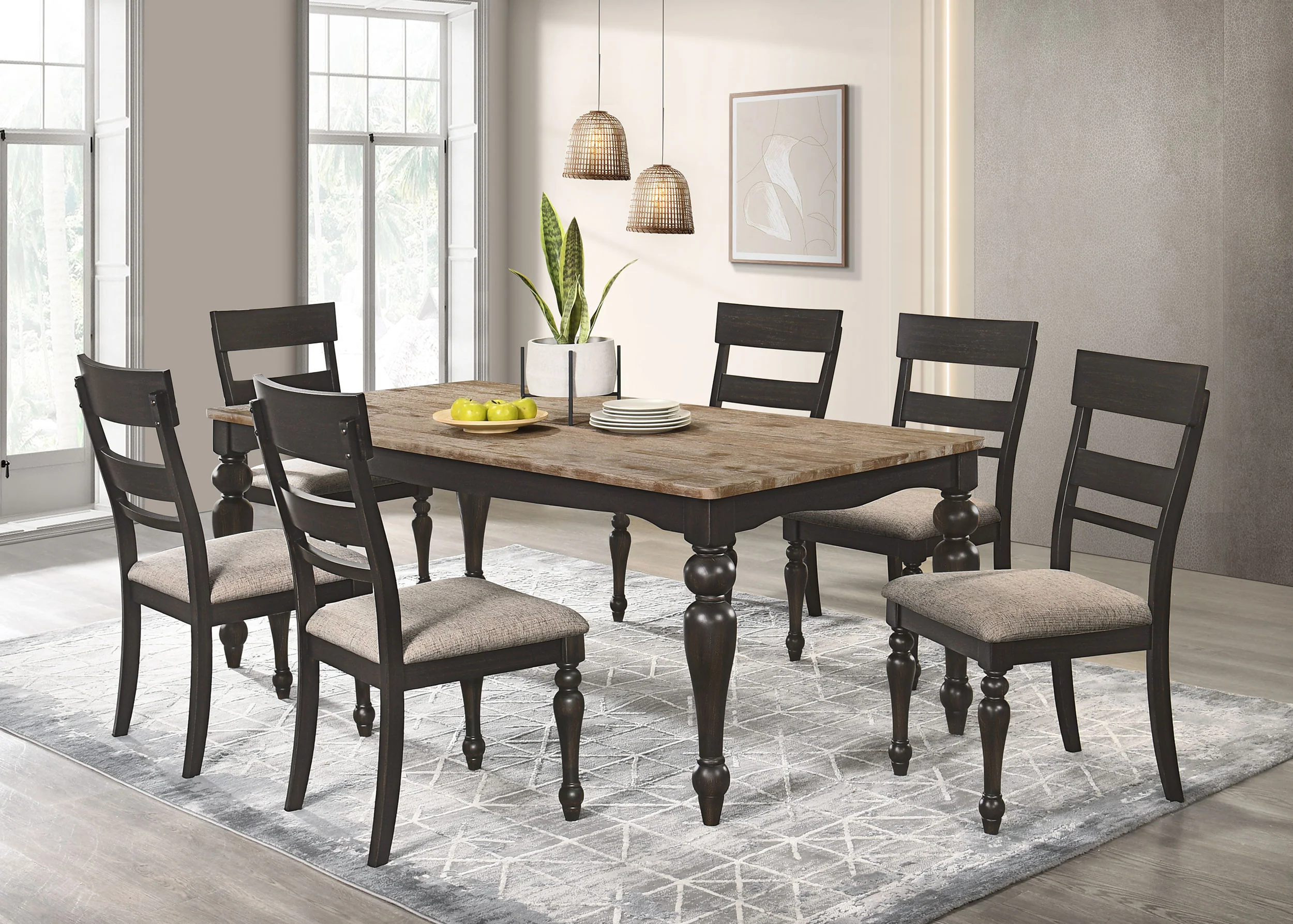 Bridget Wood Dining Side Chair Charcoal, Set of 2 - Image 12